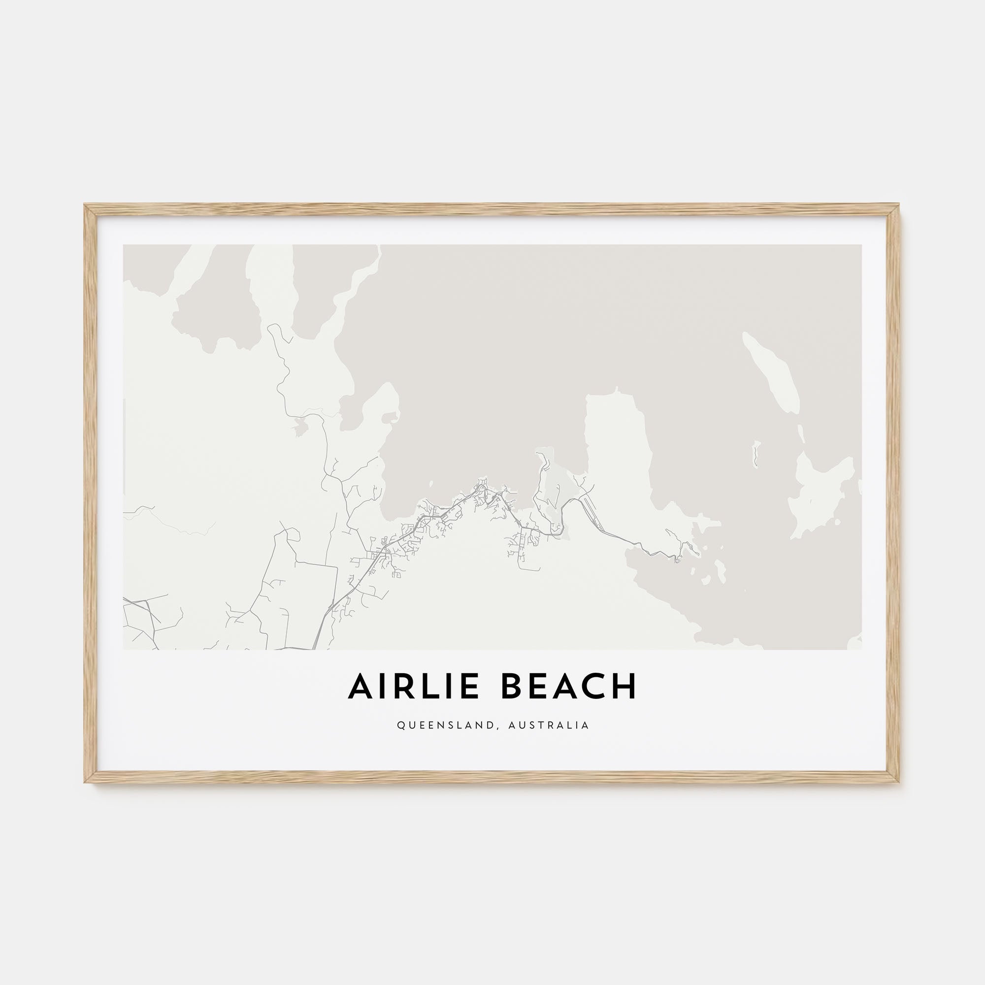 Airlie Beach Map Landscape Poster