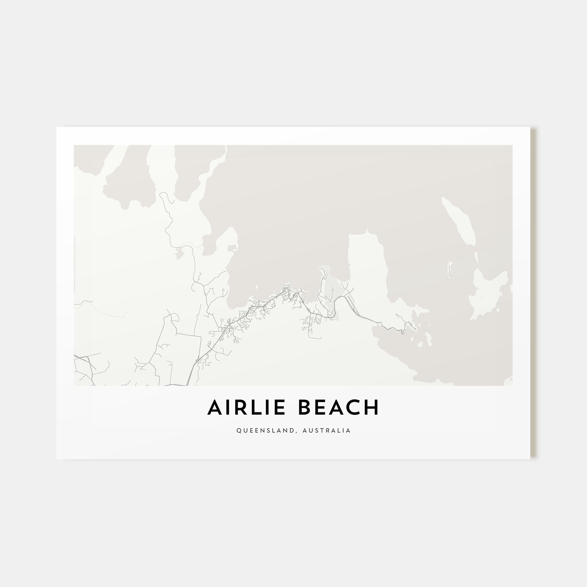 Airlie Beach Map Landscape Poster