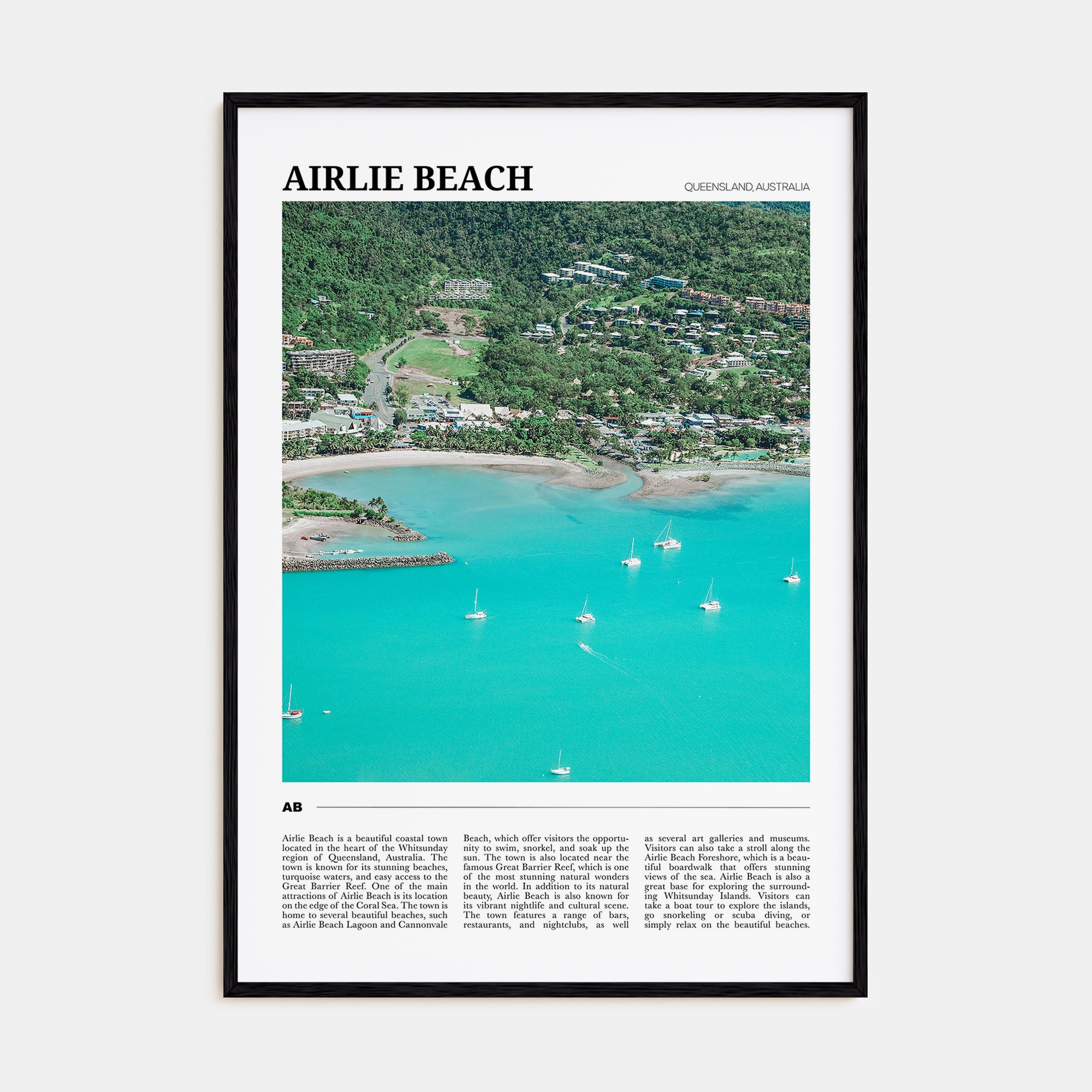 Airlie Beach Travel Color Poster
