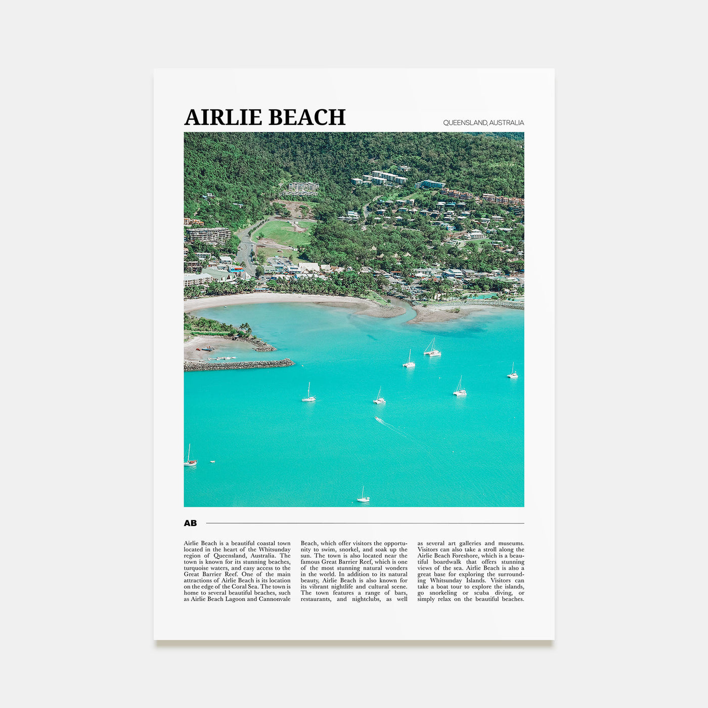 Airlie Beach Travel Color Poster