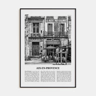 Aix-en-Provence Travel B&W No 1 Poster