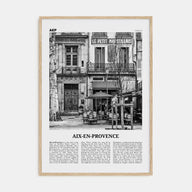 Aix-en-Provence Travel B&W No 1 Poster