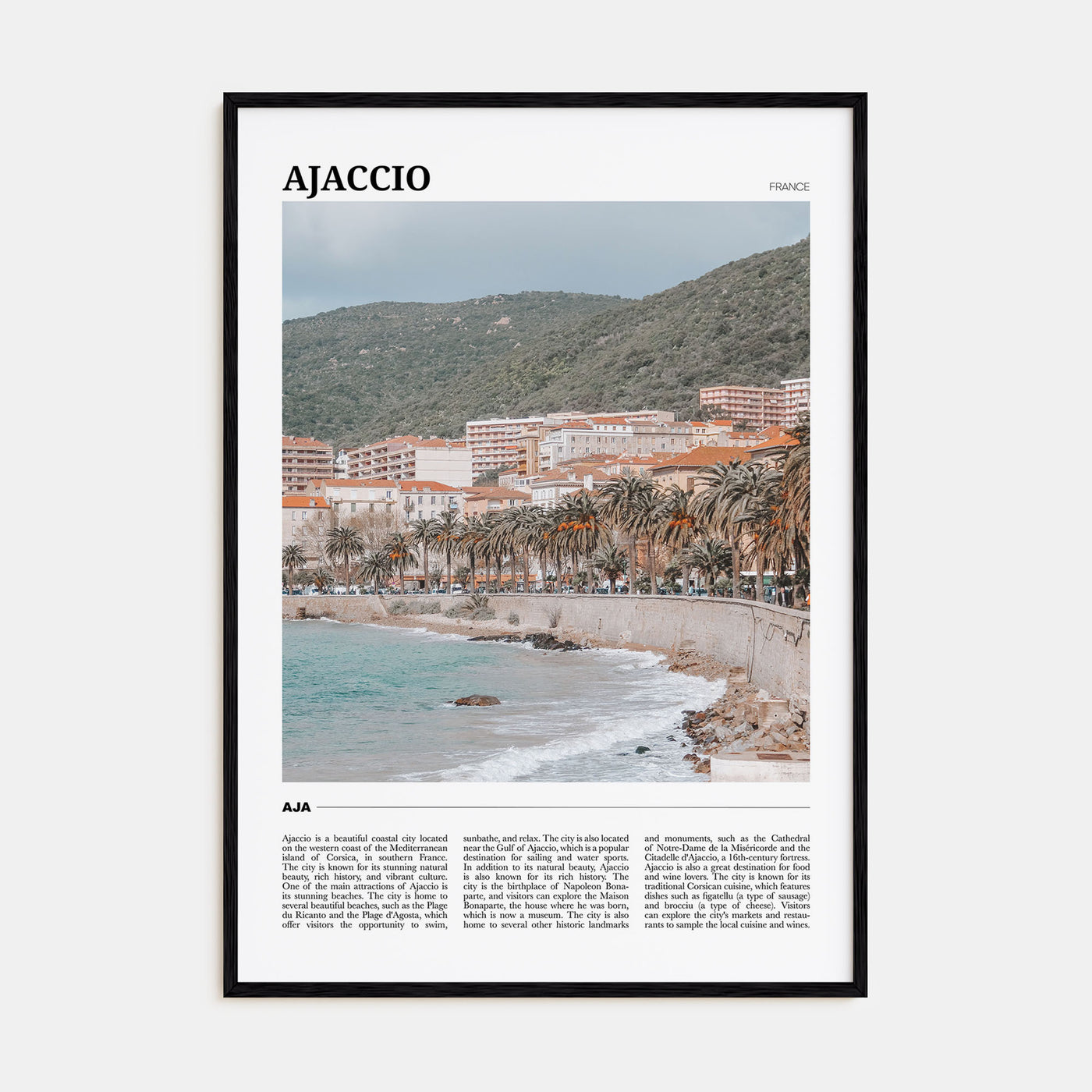Ajaccio Travel Color Poster