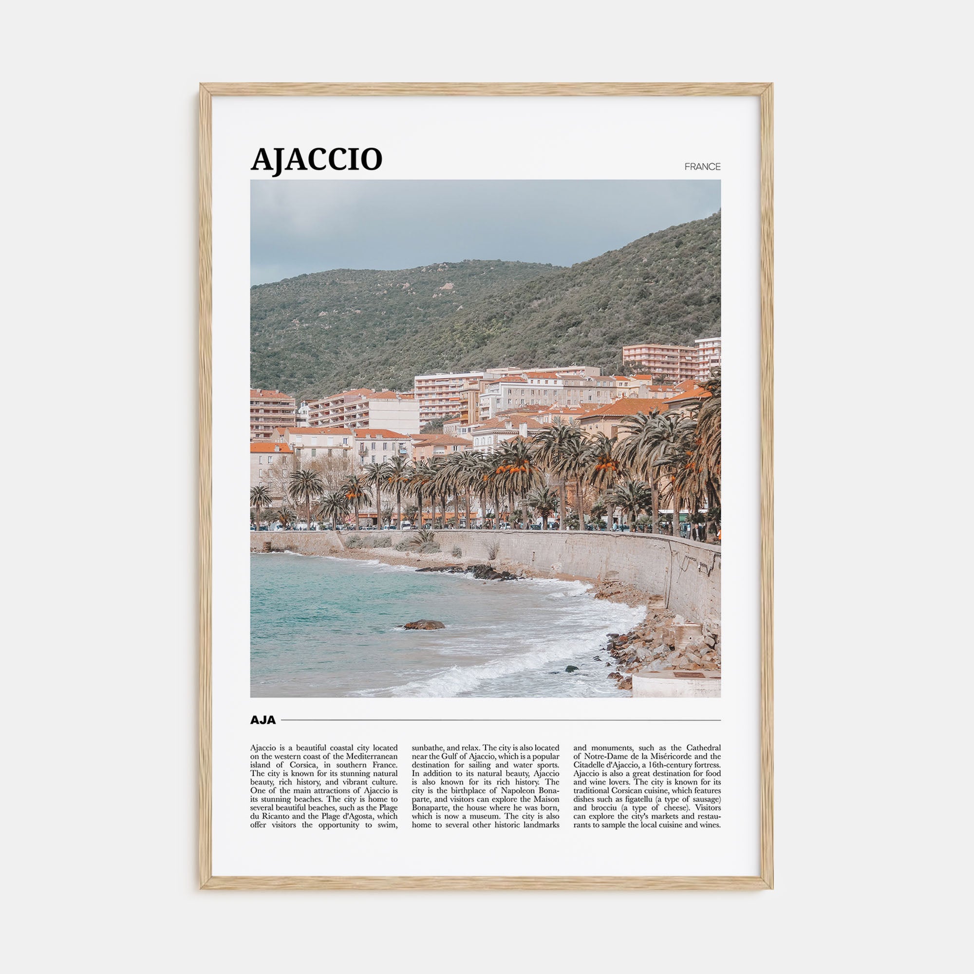 Ajaccio Travel Color Poster