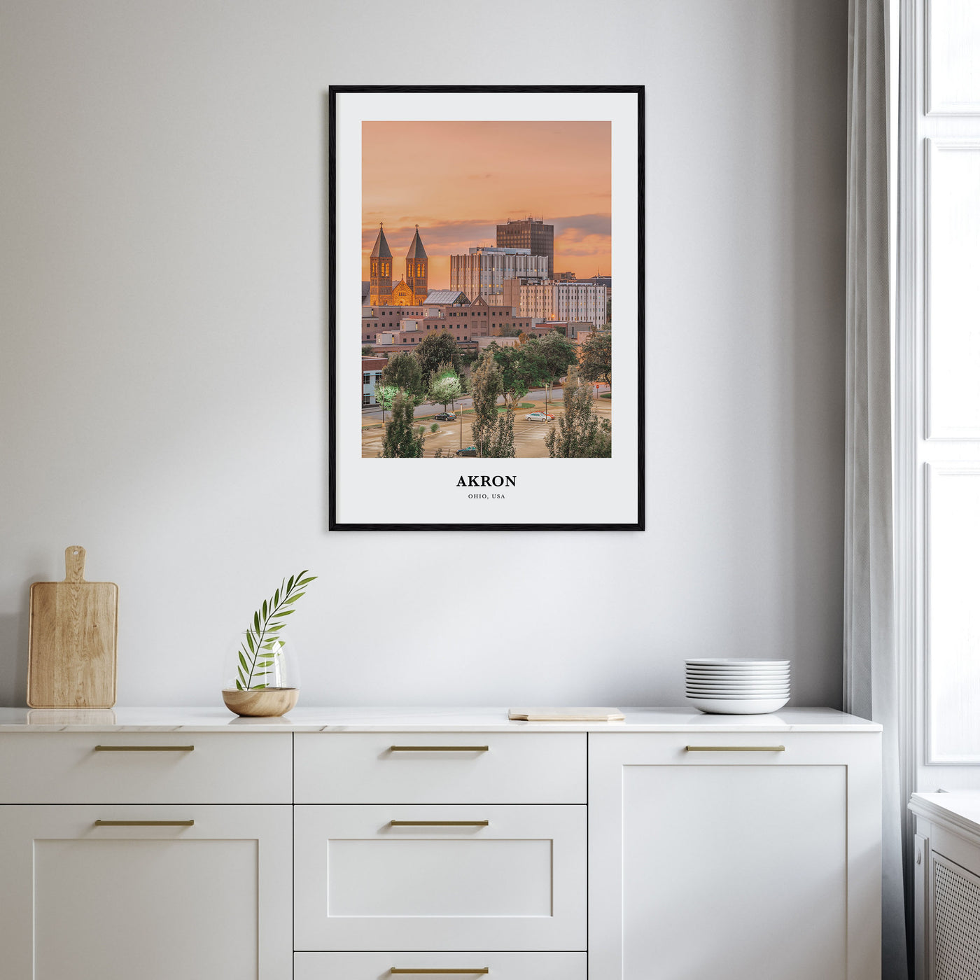Akron Portrait Color Poster