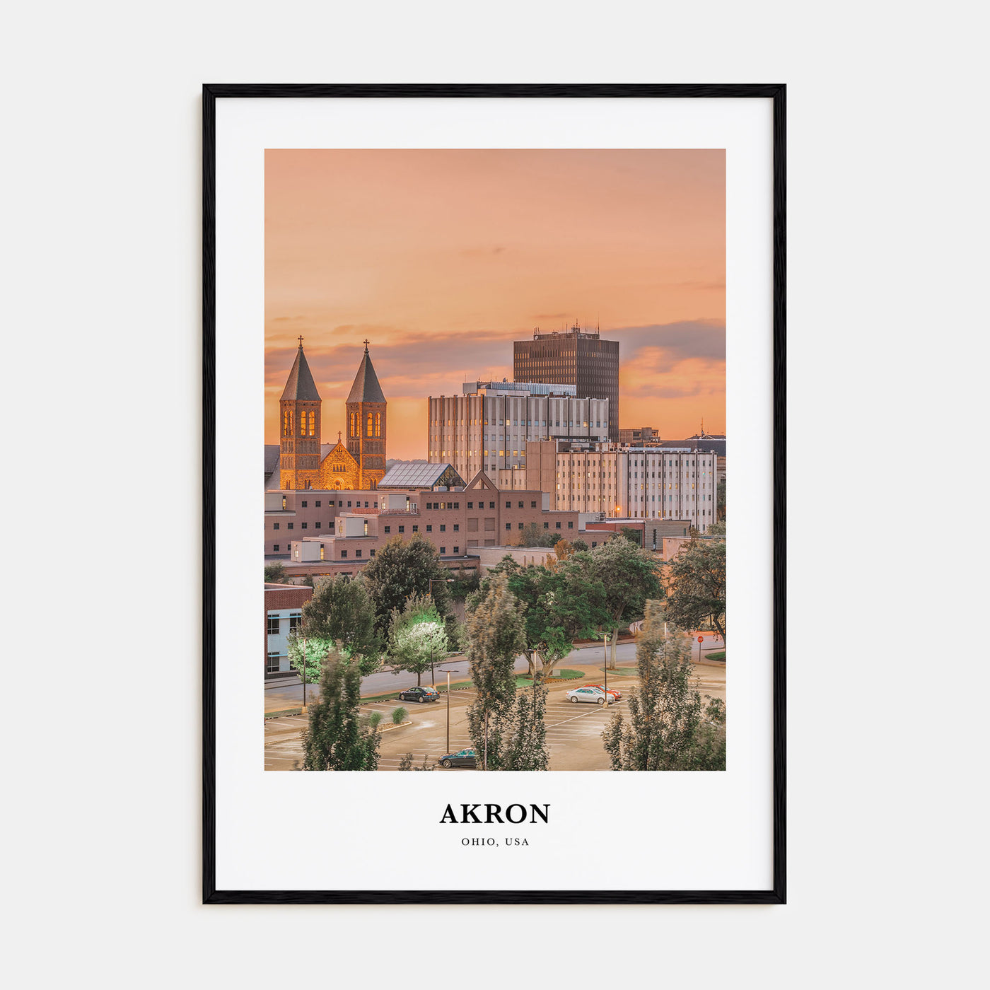 Akron Portrait Color Poster