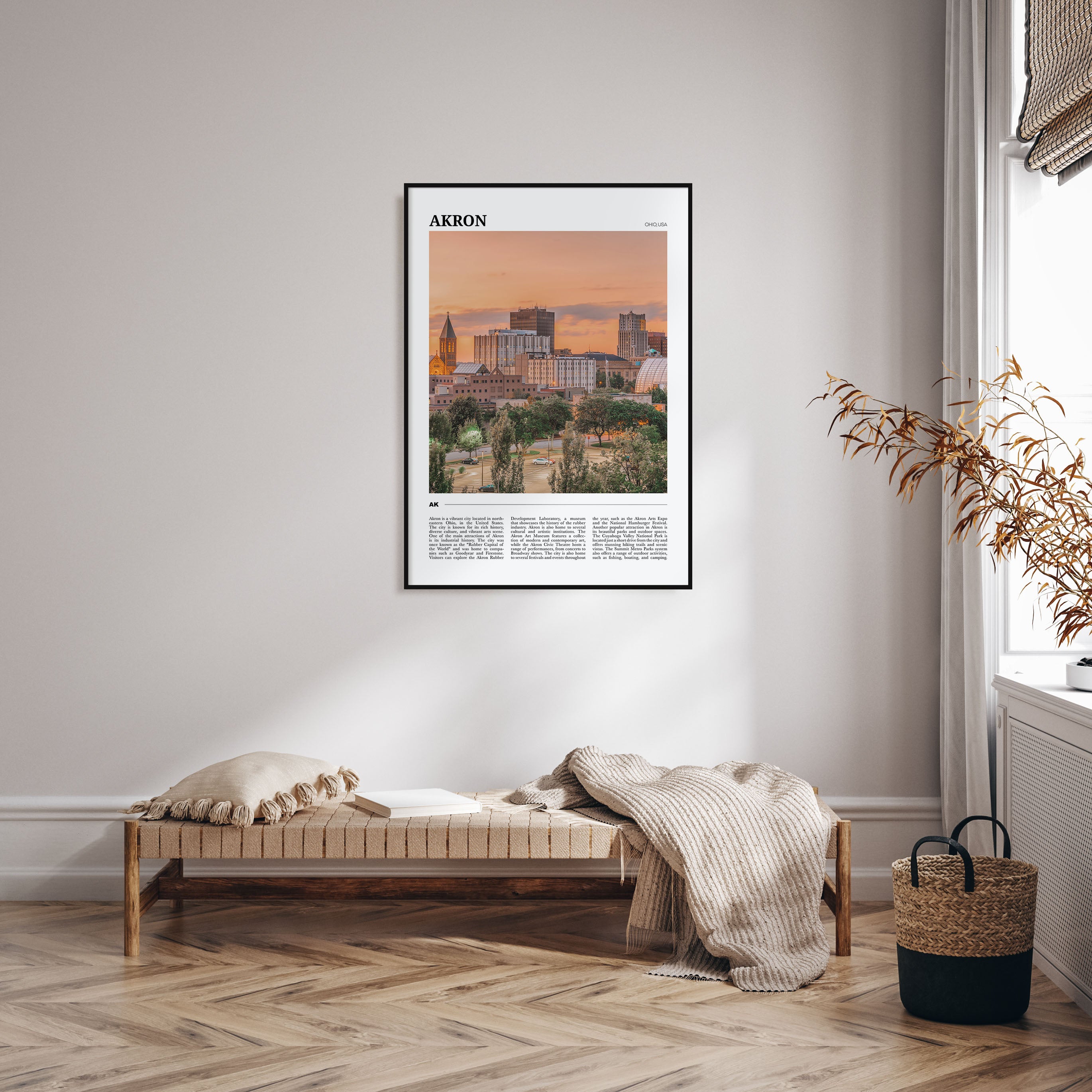 Akron Travel Color Poster
