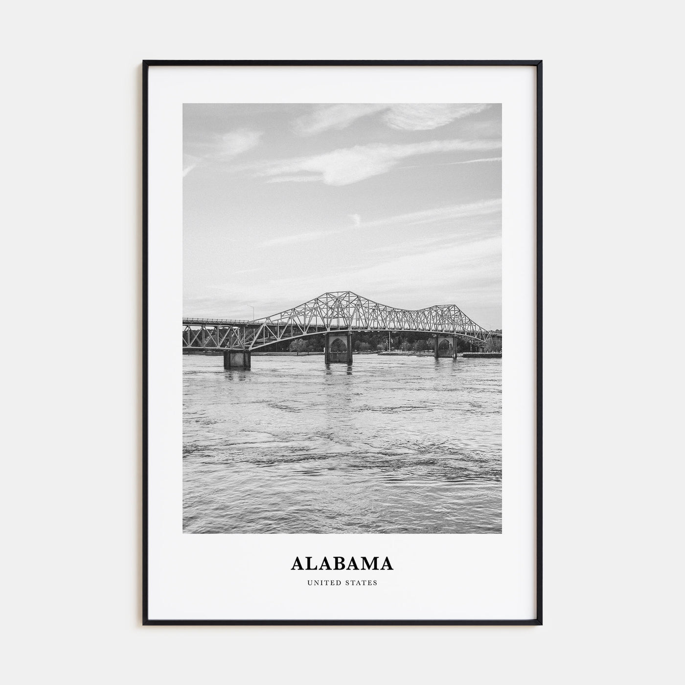 Alabama Portrait B&W Poster