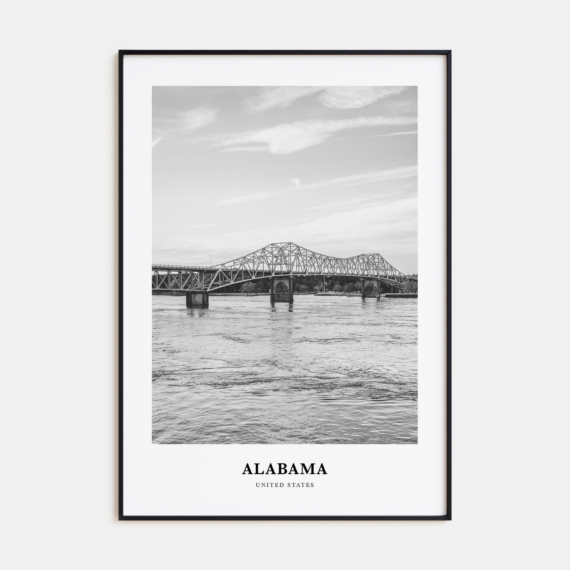Alabama Portrait B&W Poster