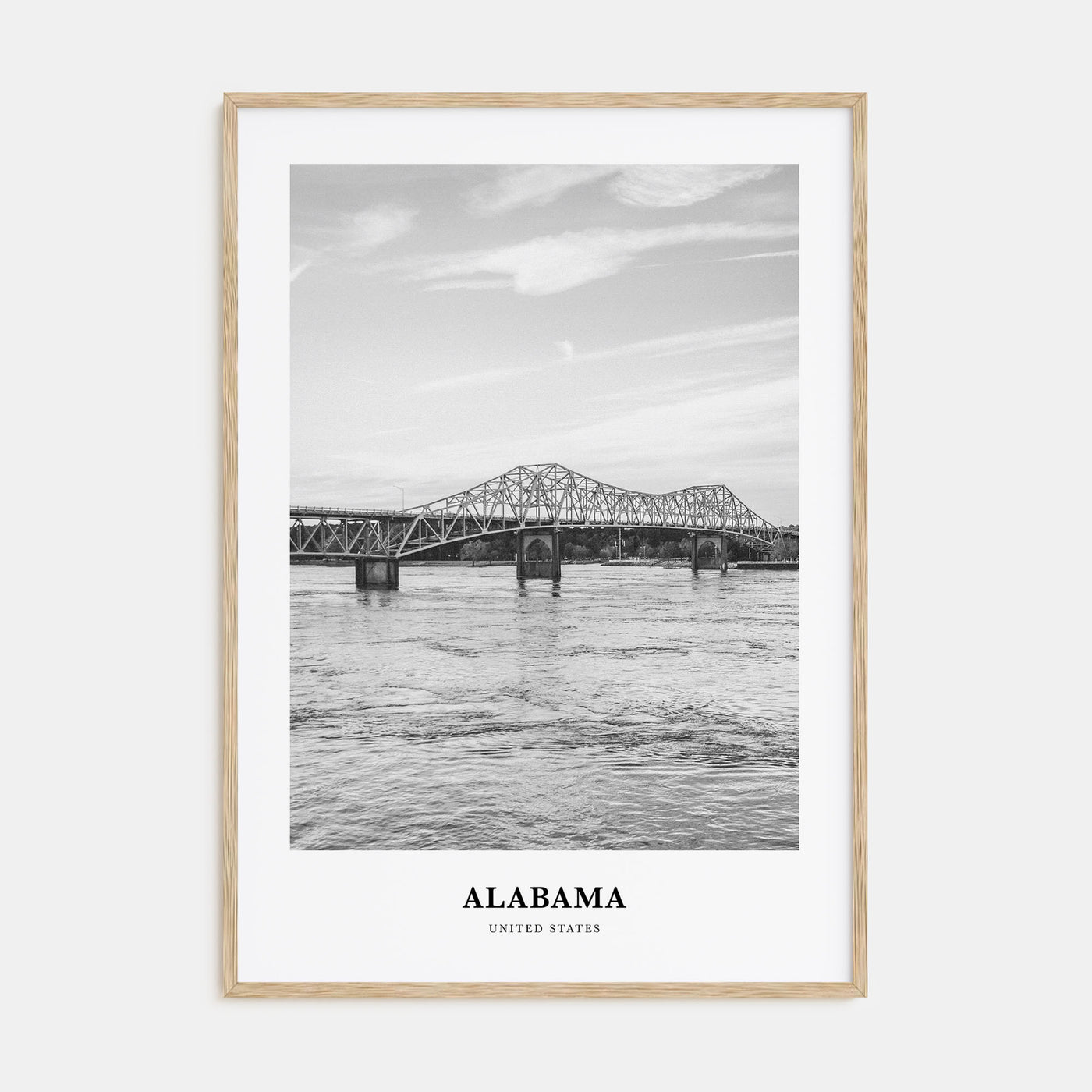 Alabama Portrait B&W Poster
