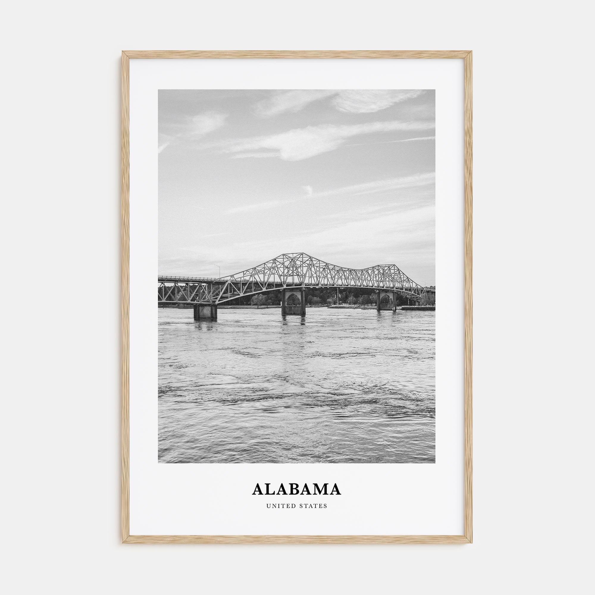 Alabama Portrait B&W Poster