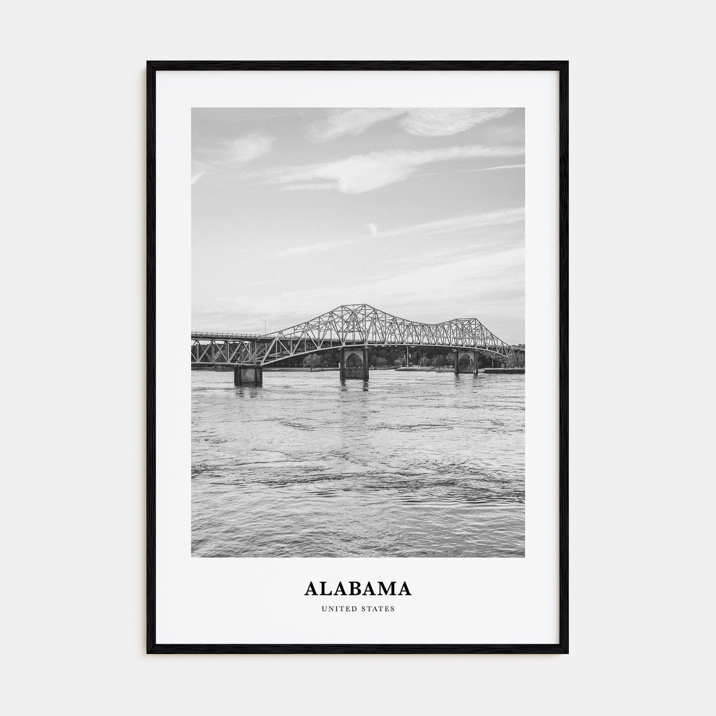 Alabama Portrait B&W Poster