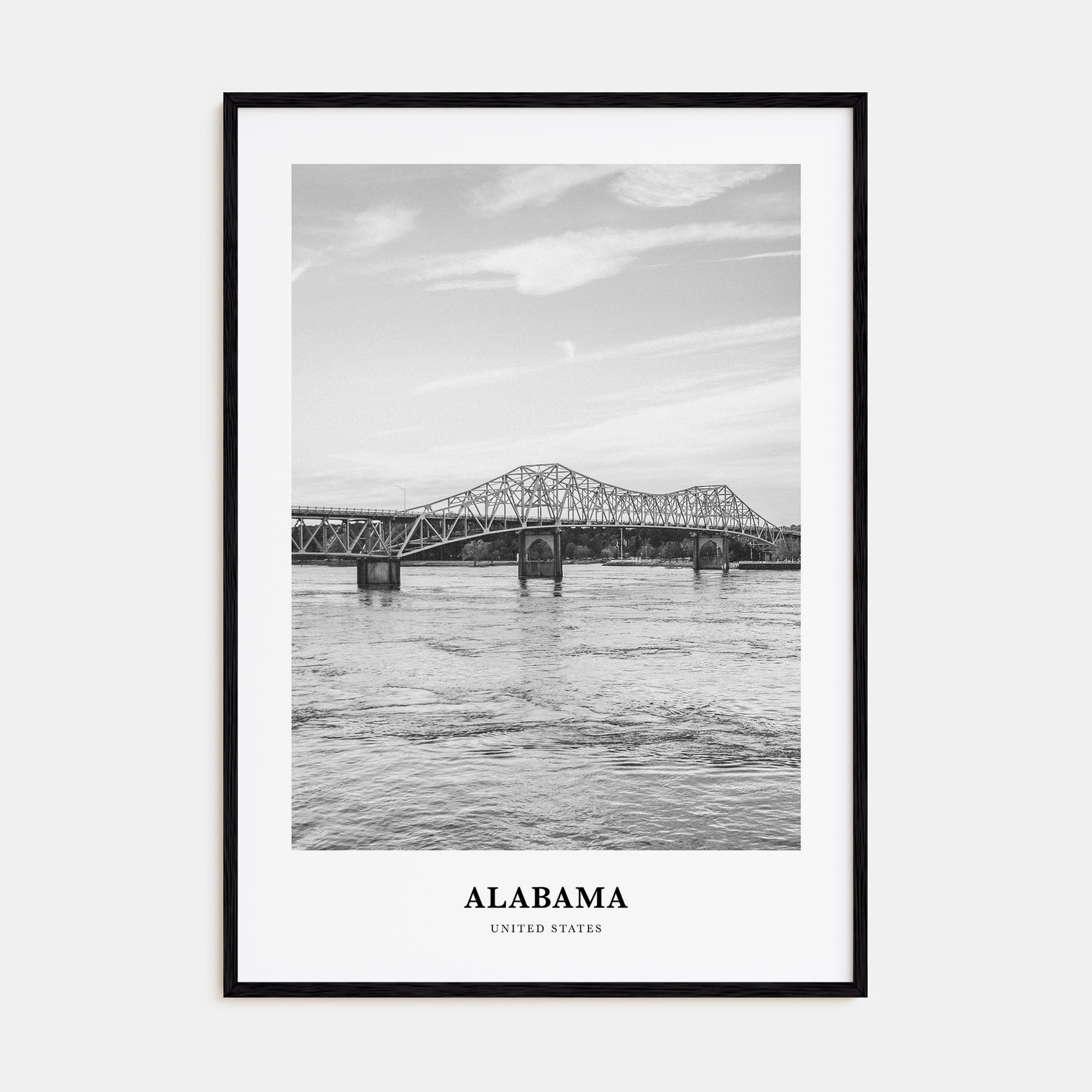 Alabama Portrait B&W Poster