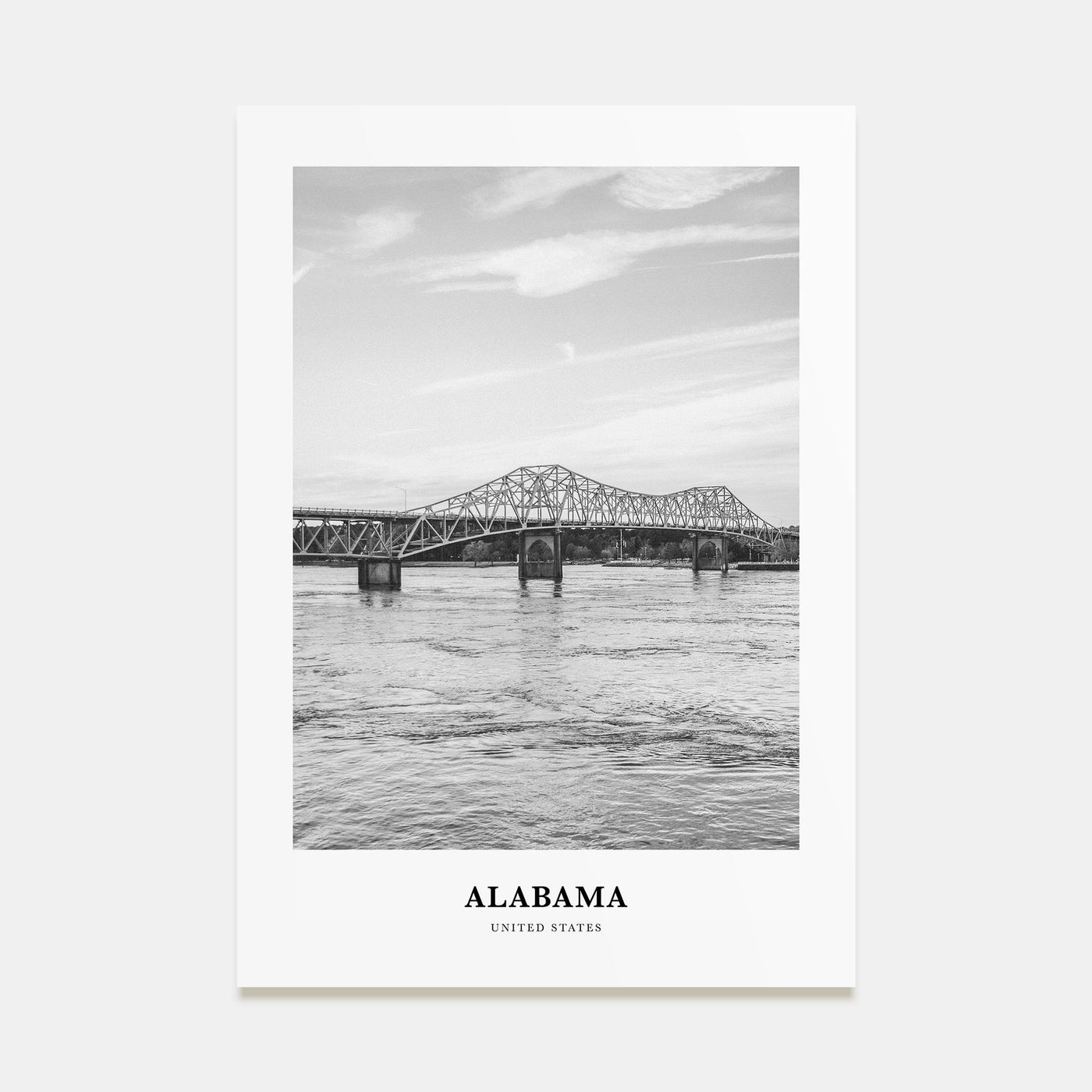 Alabama Portrait B&W Poster