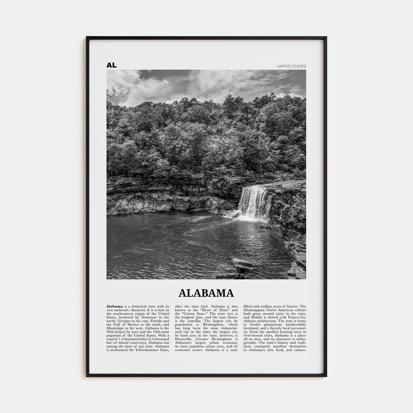 Alabama Travel B&W No 1 Poster