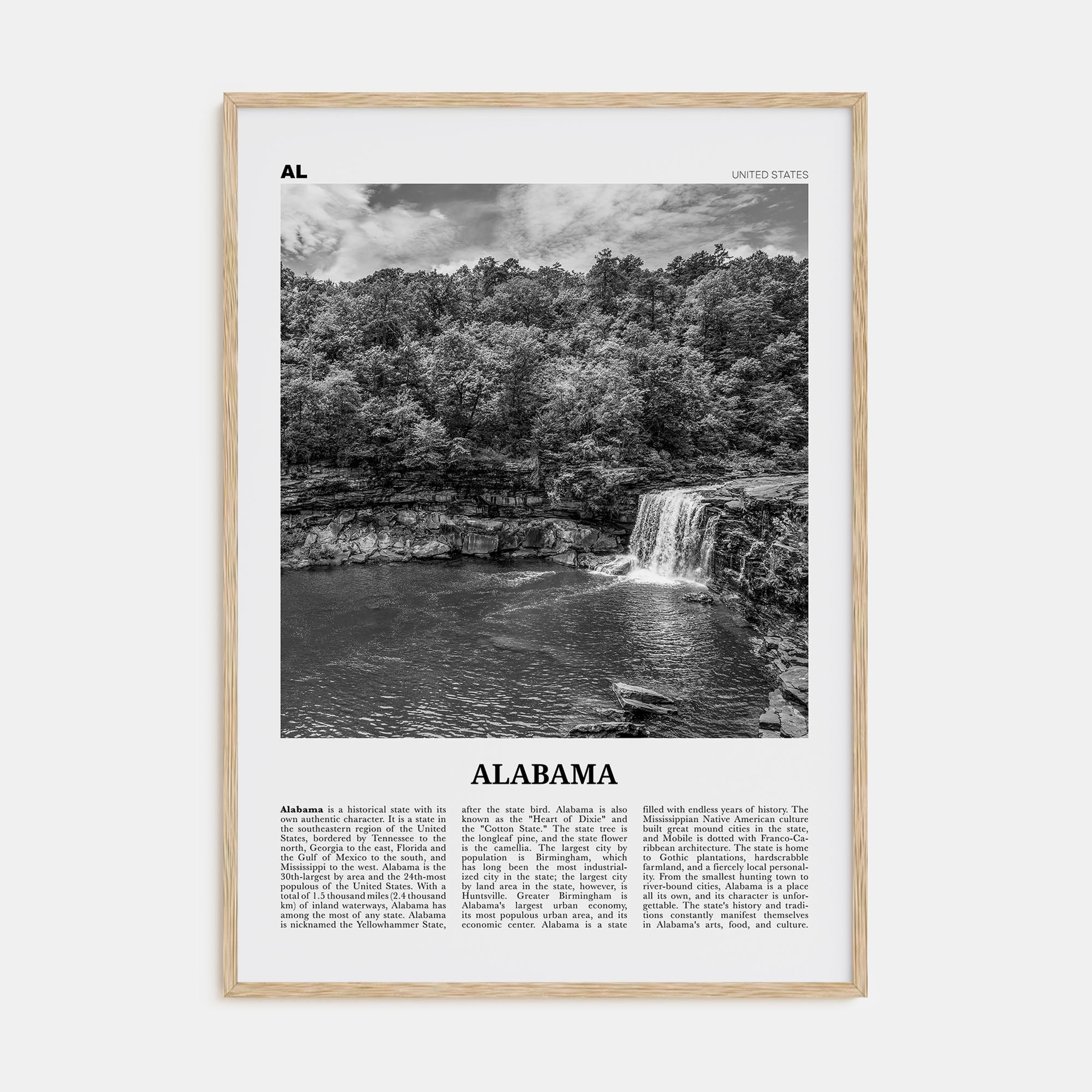 Alabama Travel B&W No 1 Poster