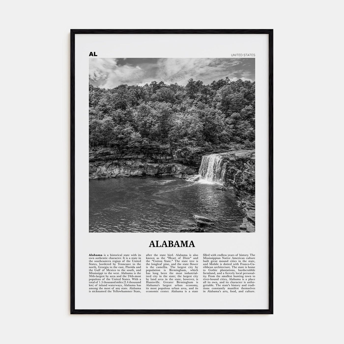 Alabama Travel B&W No 1 Poster