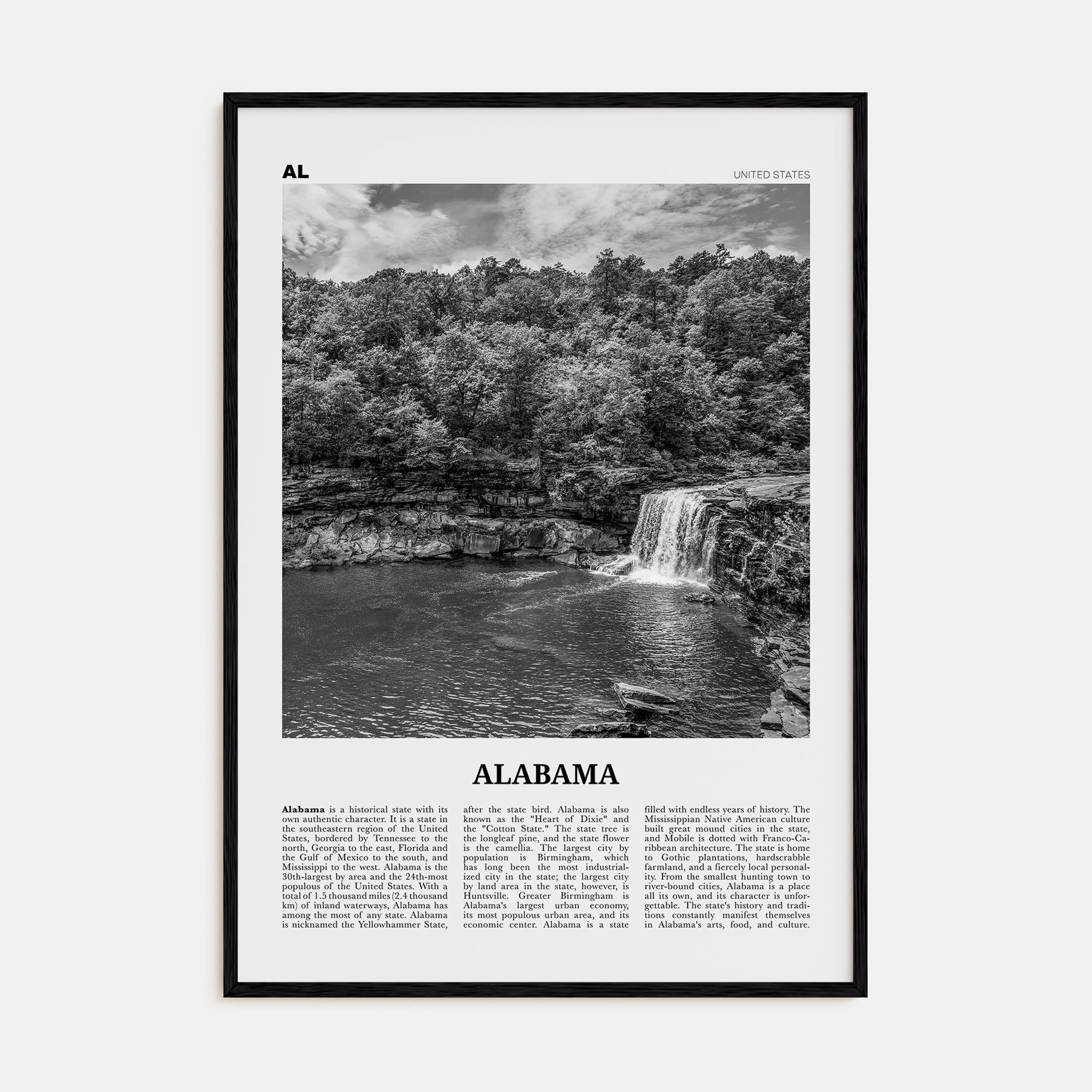 Alabama Travel B&W No 1 Poster