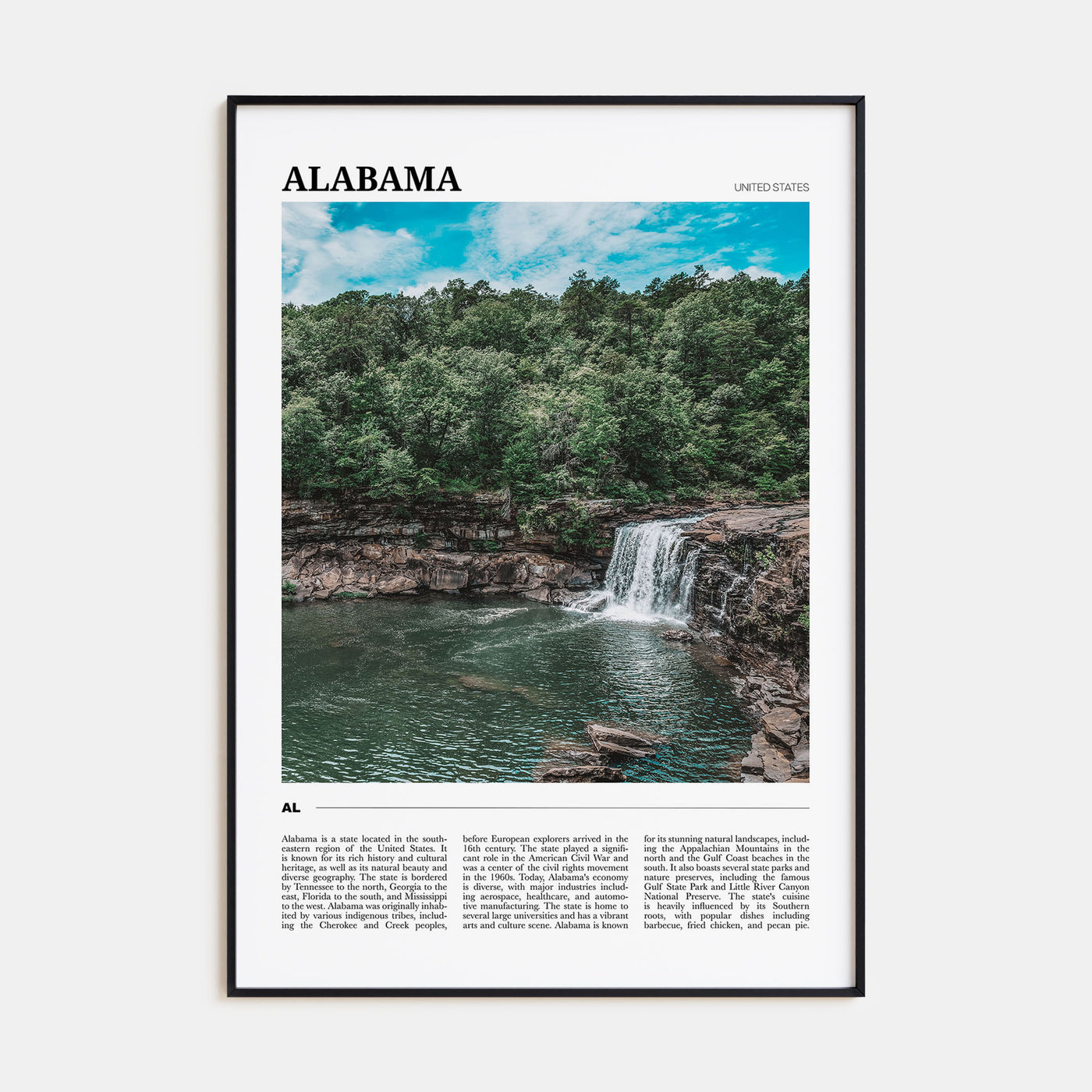 Alabama Travel Color Poster