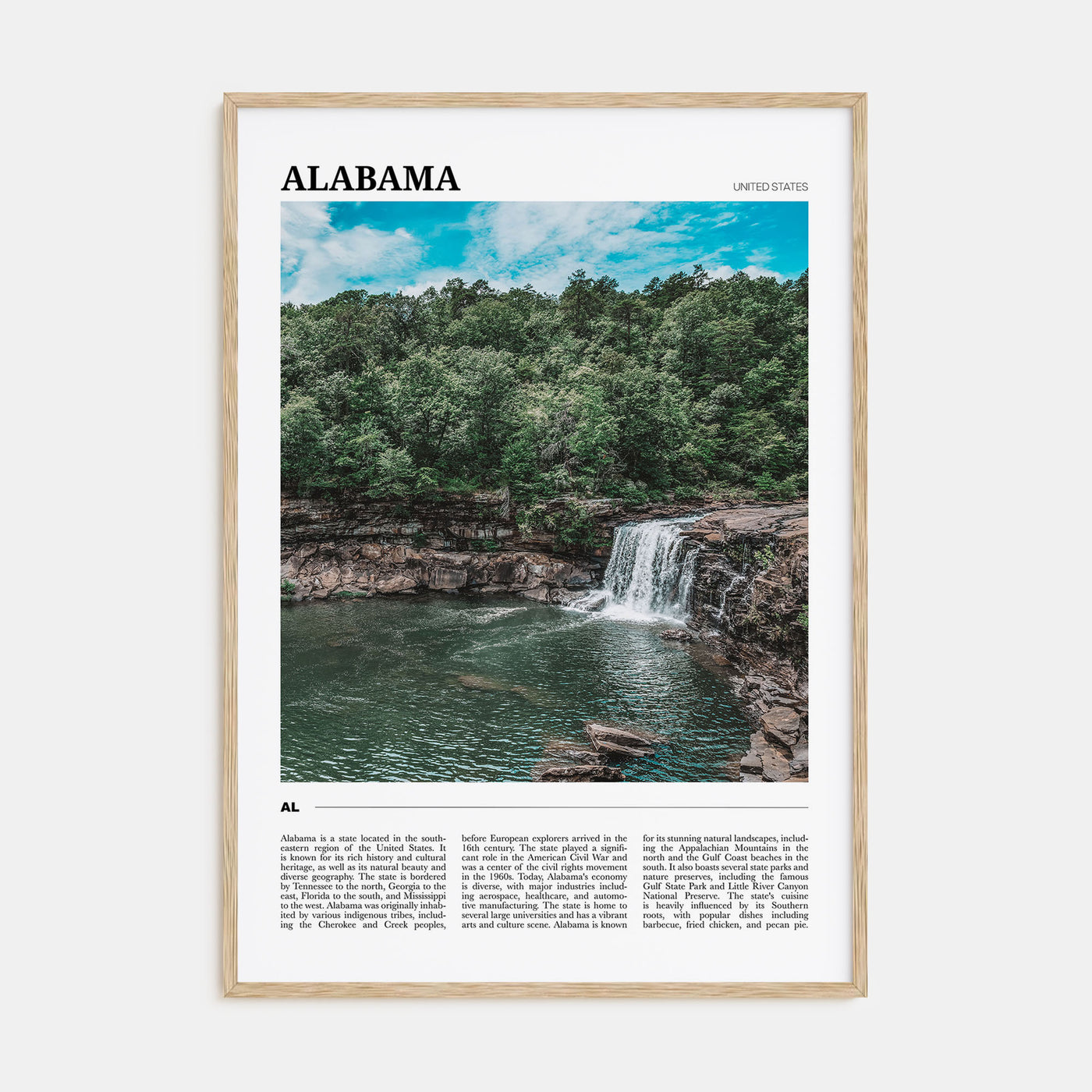 Alabama Travel Color Poster