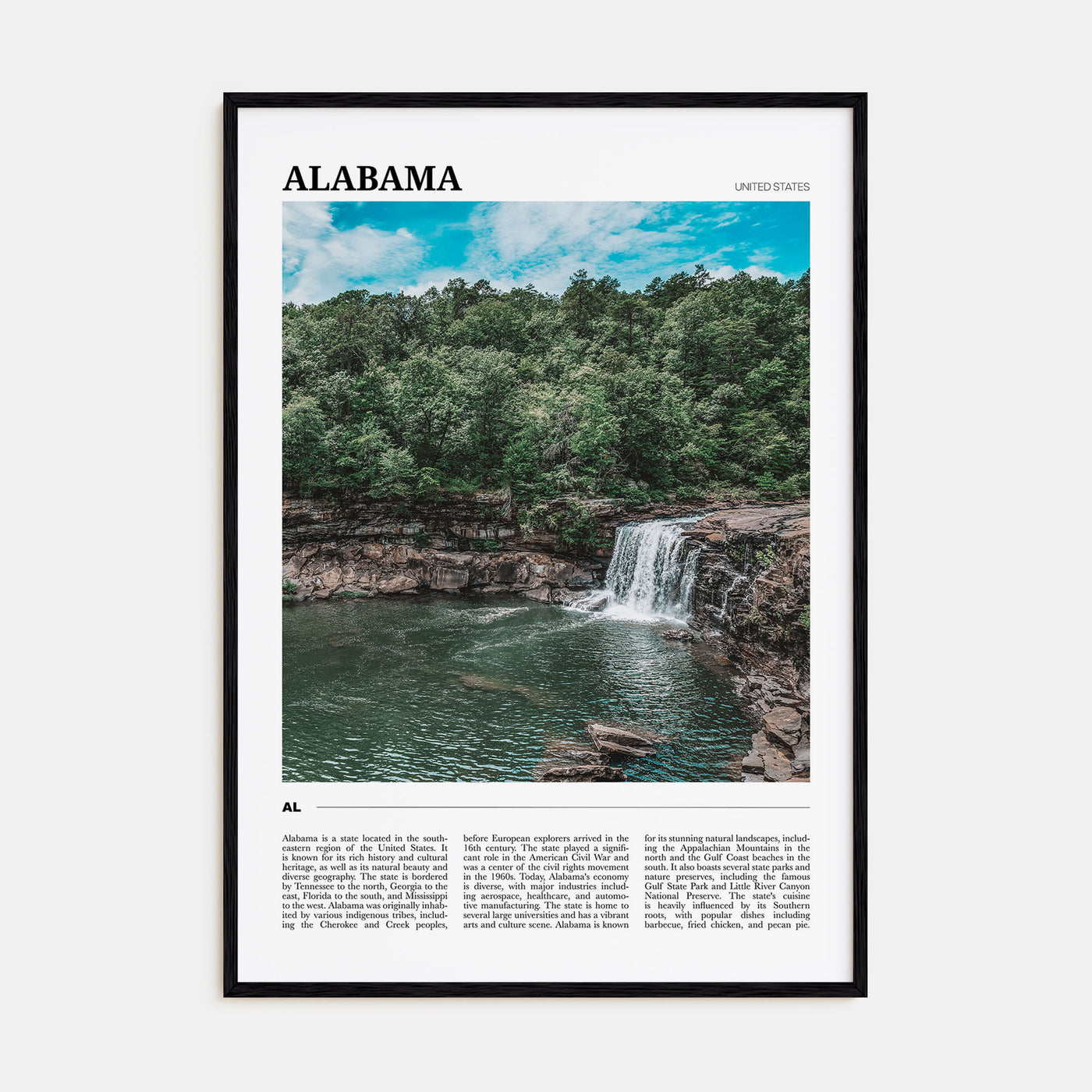 Alabama Travel Color Poster