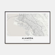 Alameda Map Landscape Poster