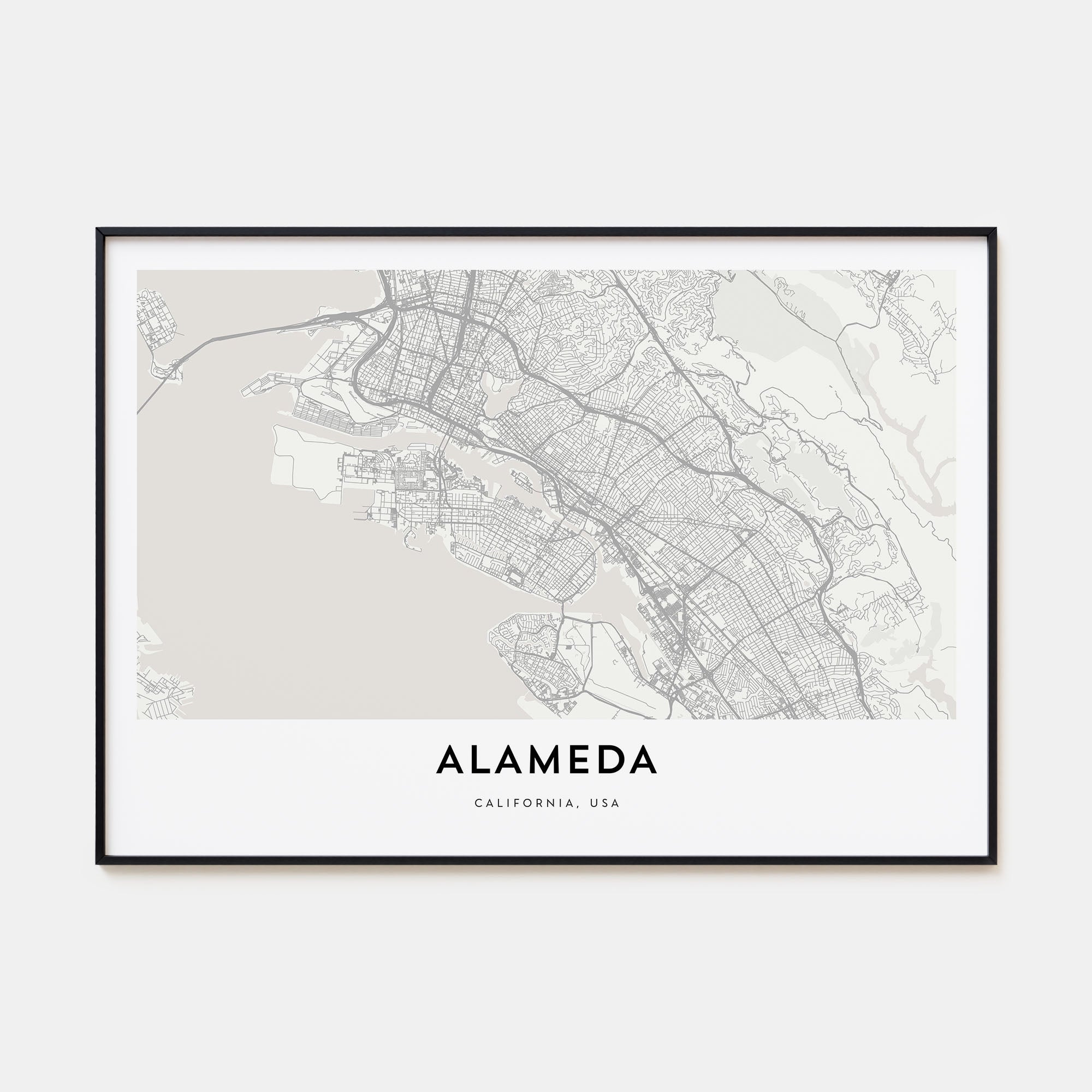 Alameda Map Landscape Poster