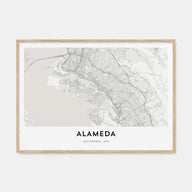 Alameda Map Landscape Poster