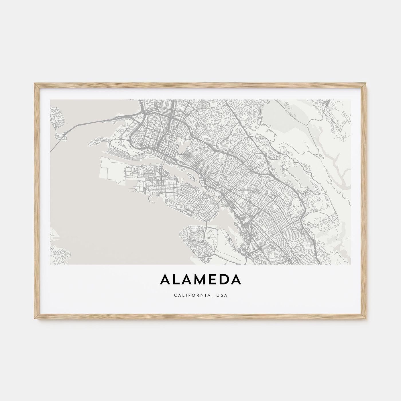 Alameda Map Landscape Poster