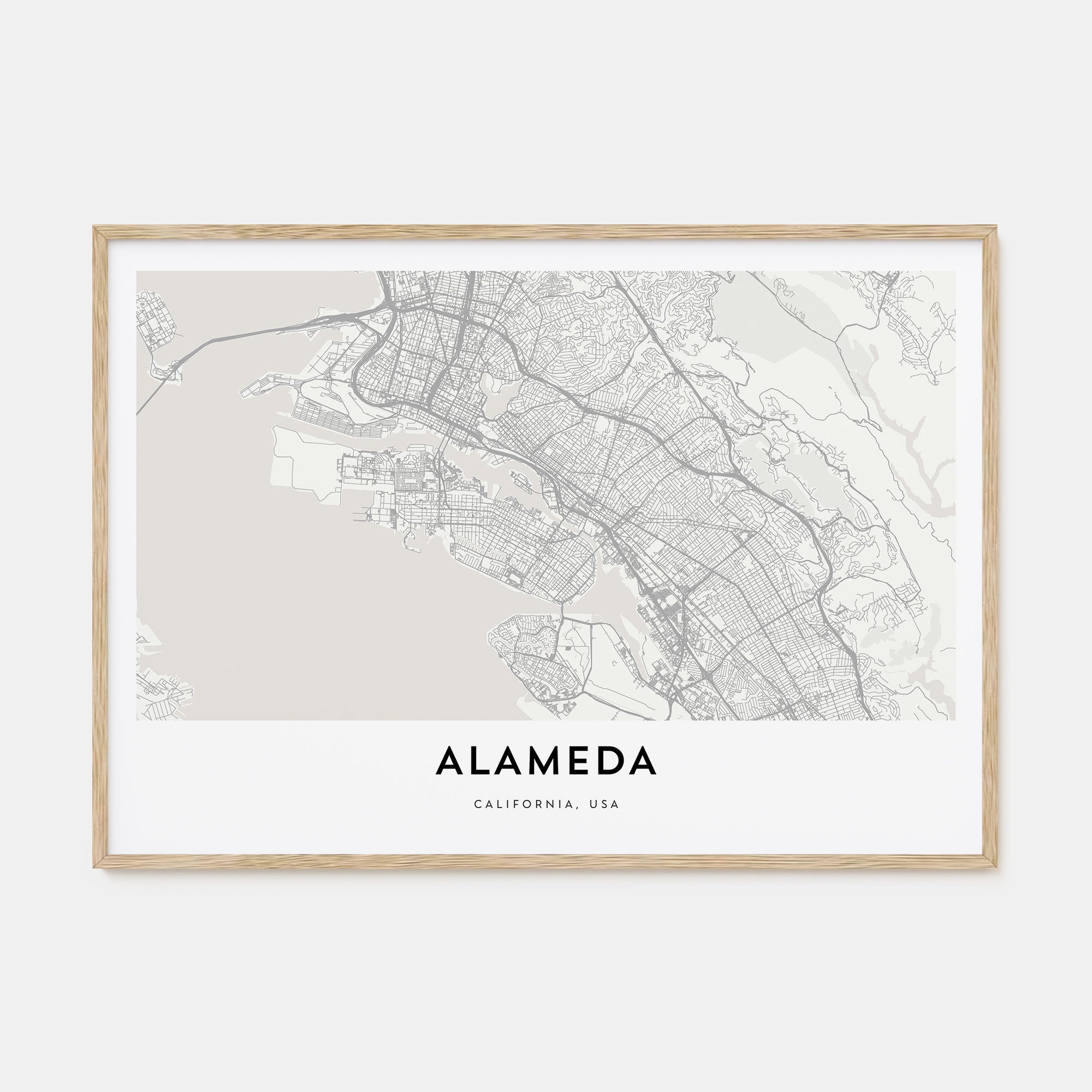 Alameda Map Landscape Poster