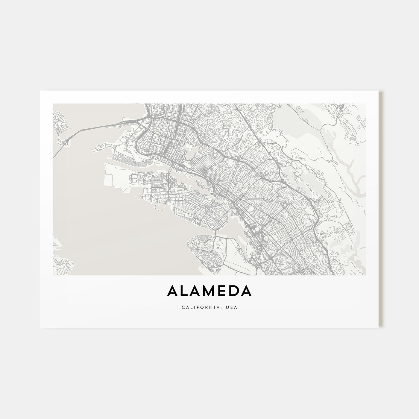 Alameda Map Landscape Poster