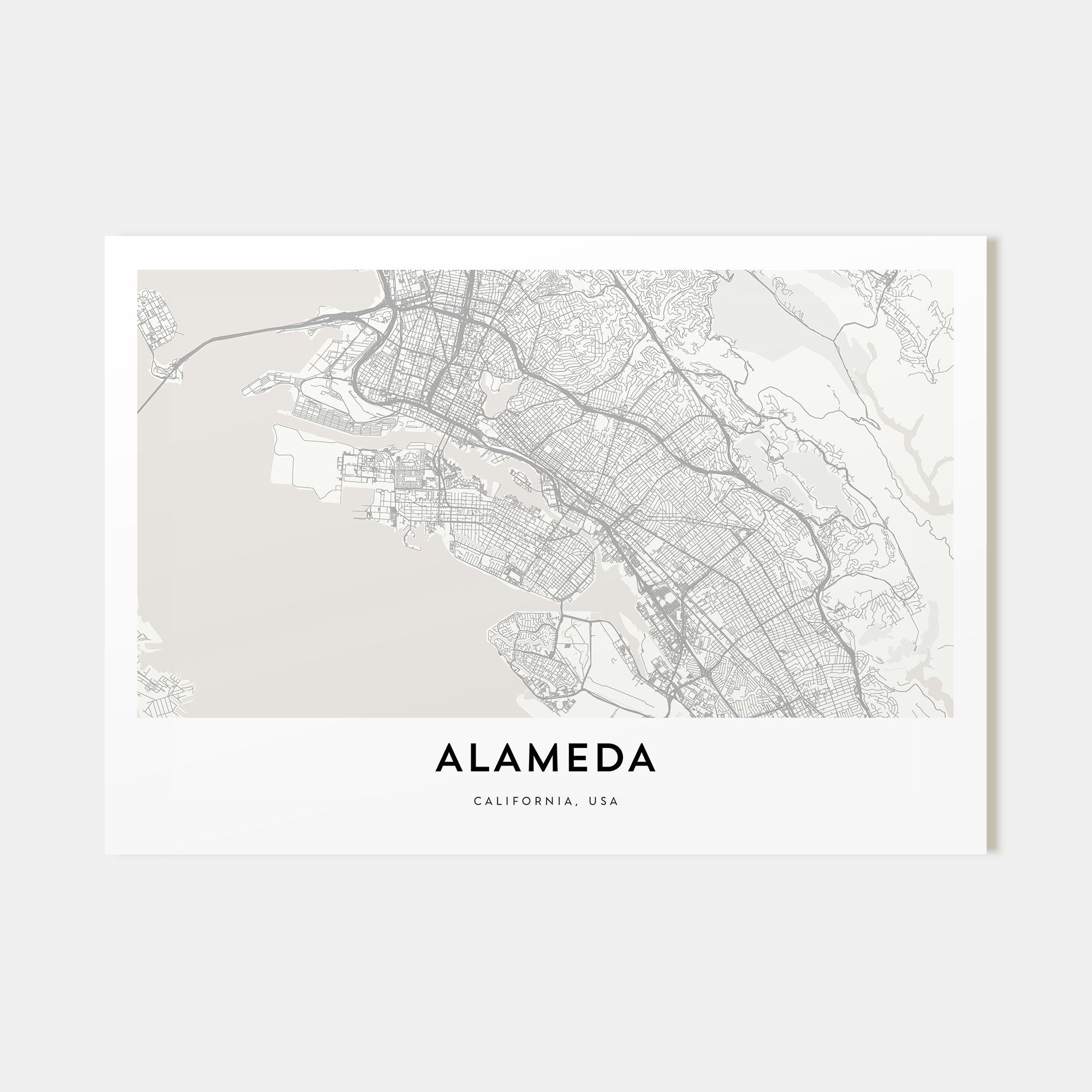 Alameda Map Landscape Poster