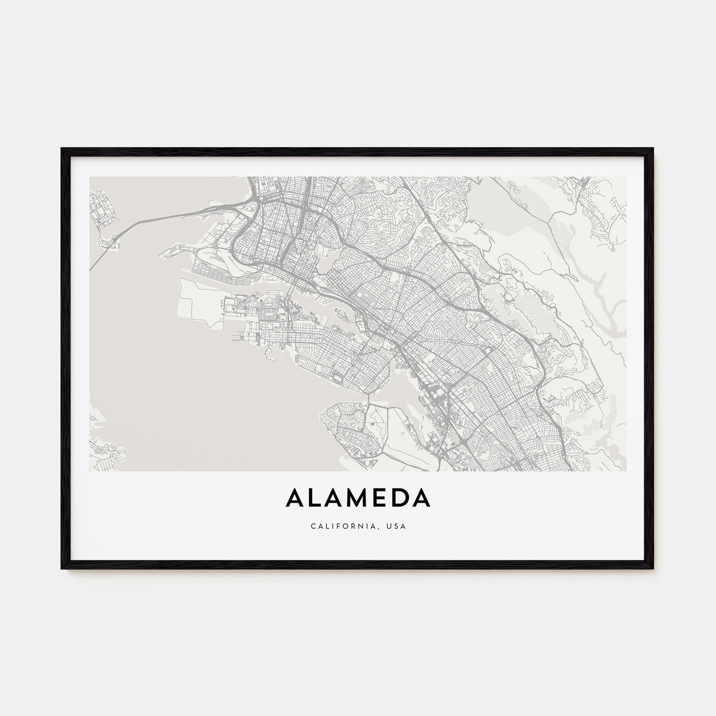 Alameda Map Landscape Poster