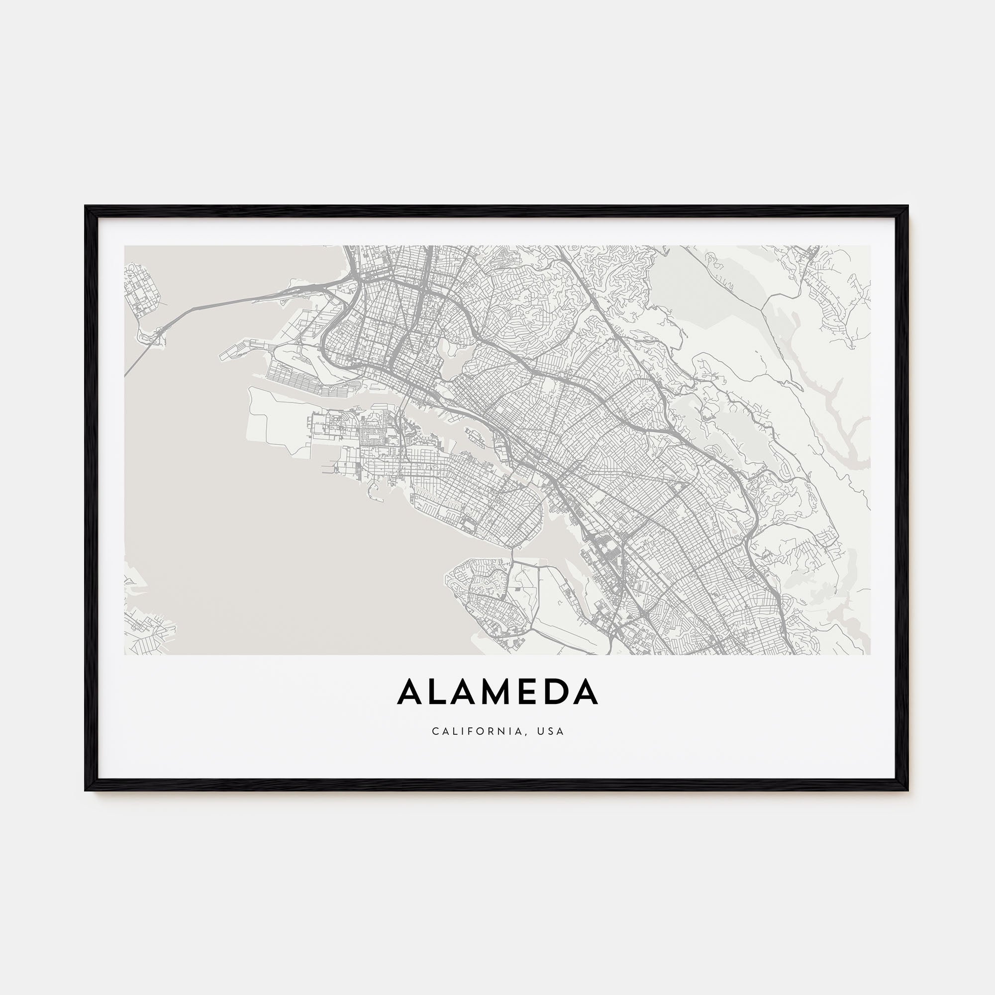 Alameda Map Landscape Poster