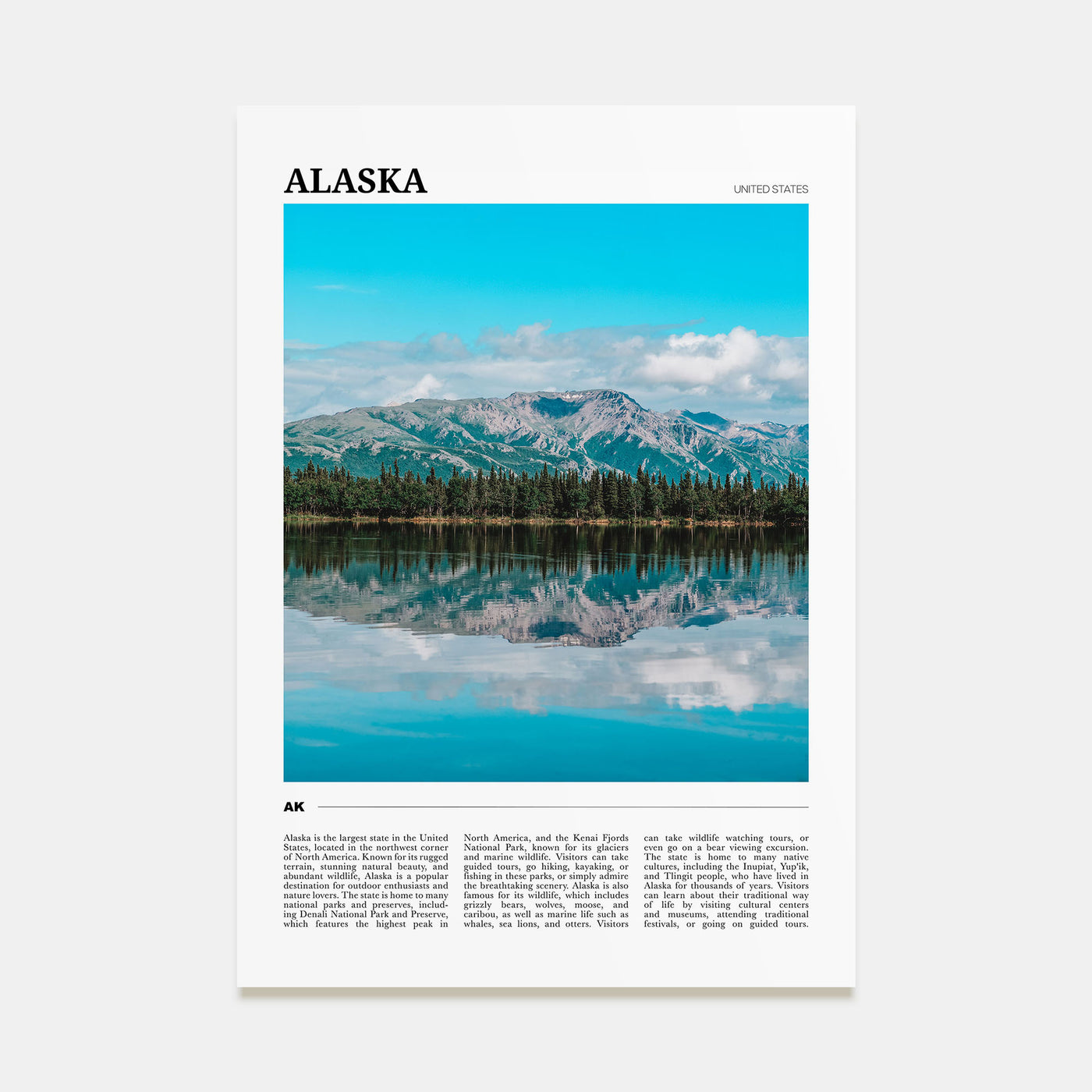 Alaska Travel Color No 1 Poster