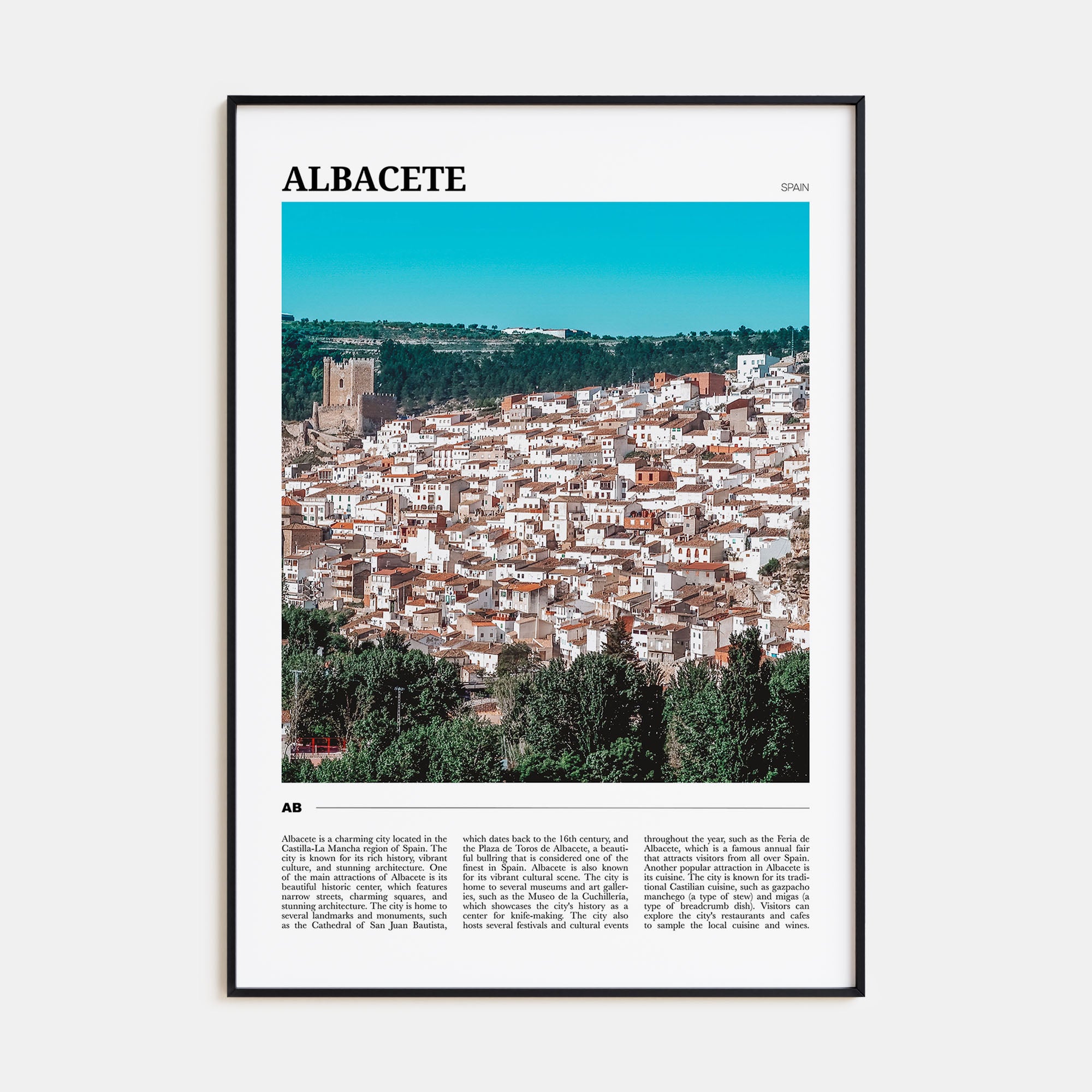 Albacete Travel Color Poster