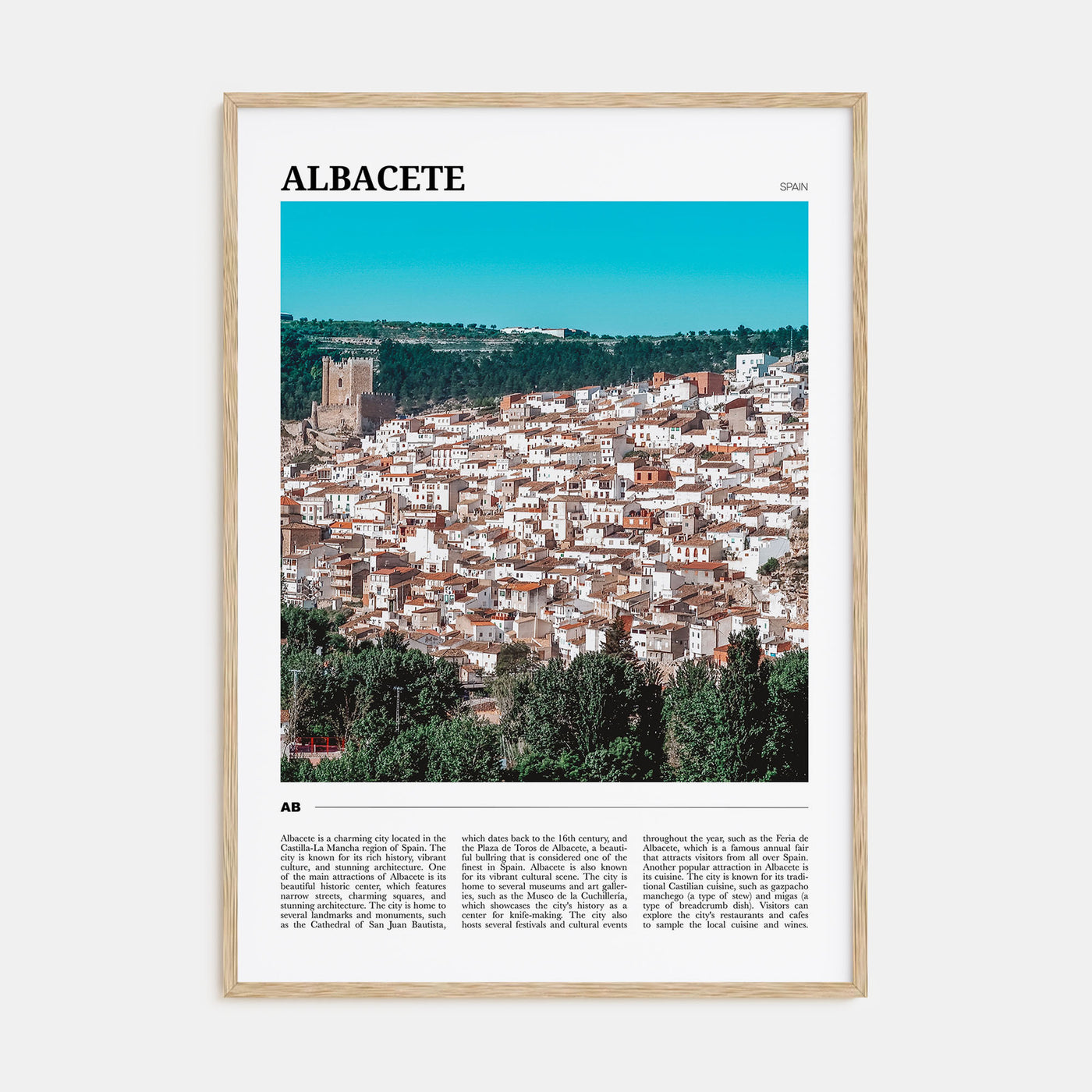 Albacete Travel Color Poster