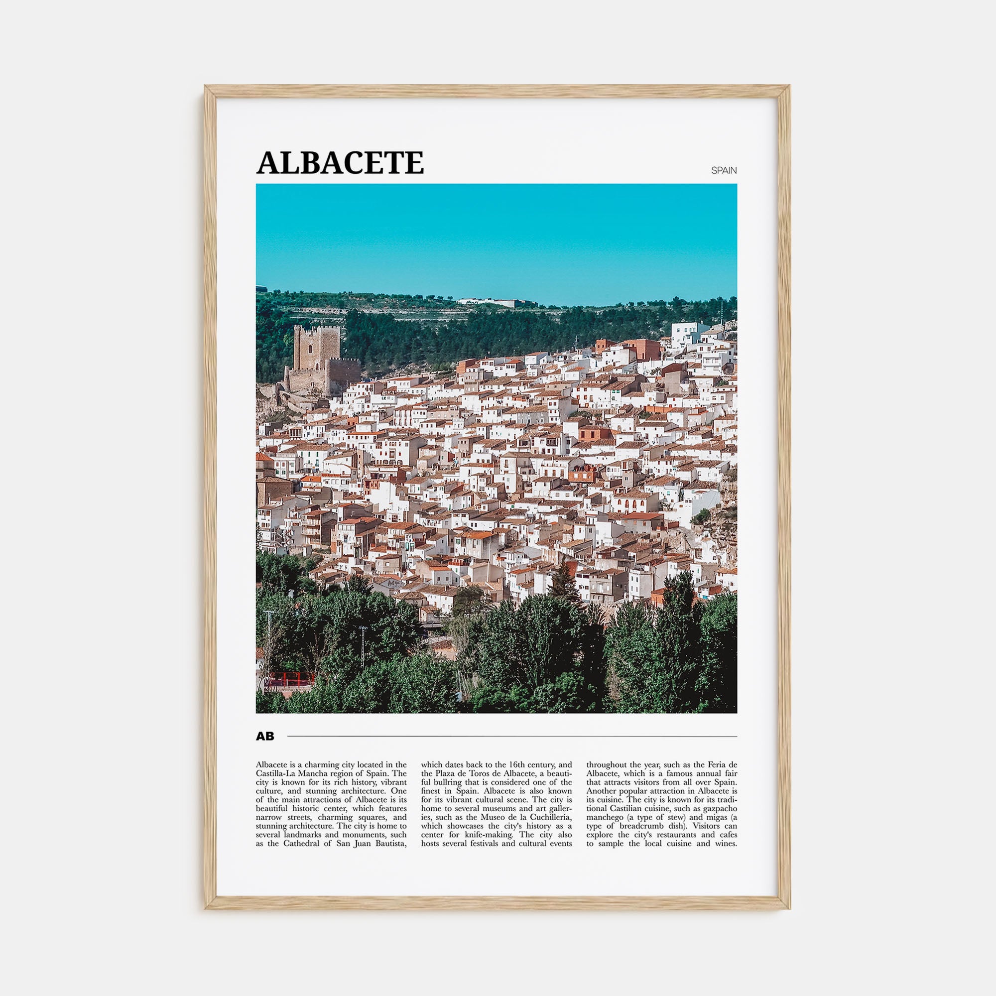 Albacete Travel Color Poster