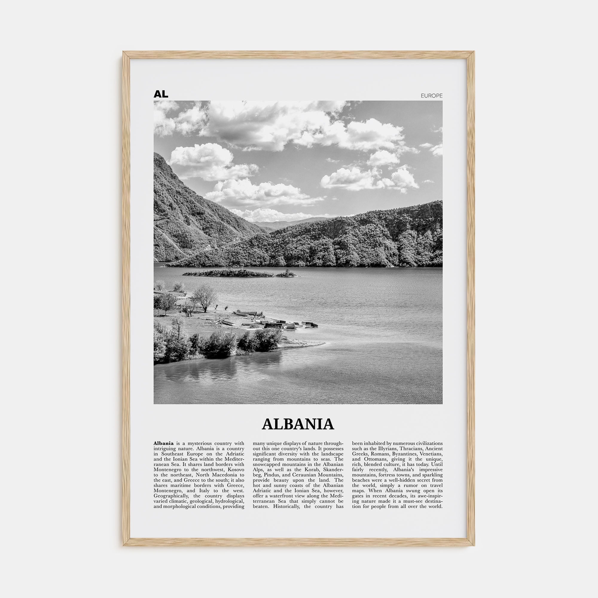 Albania Travel B&W No 1 Poster