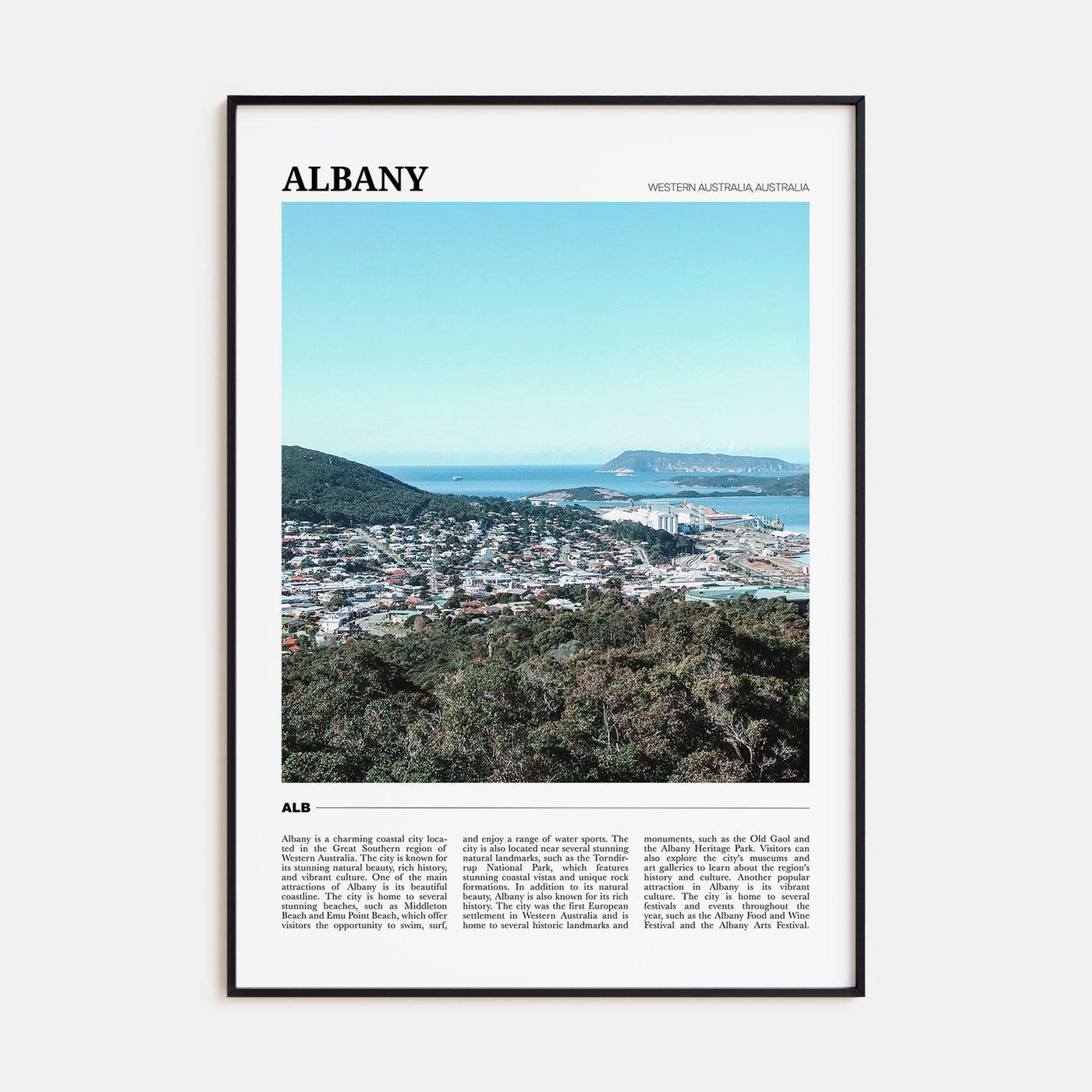 Albany, Australia Travel Color Poster
