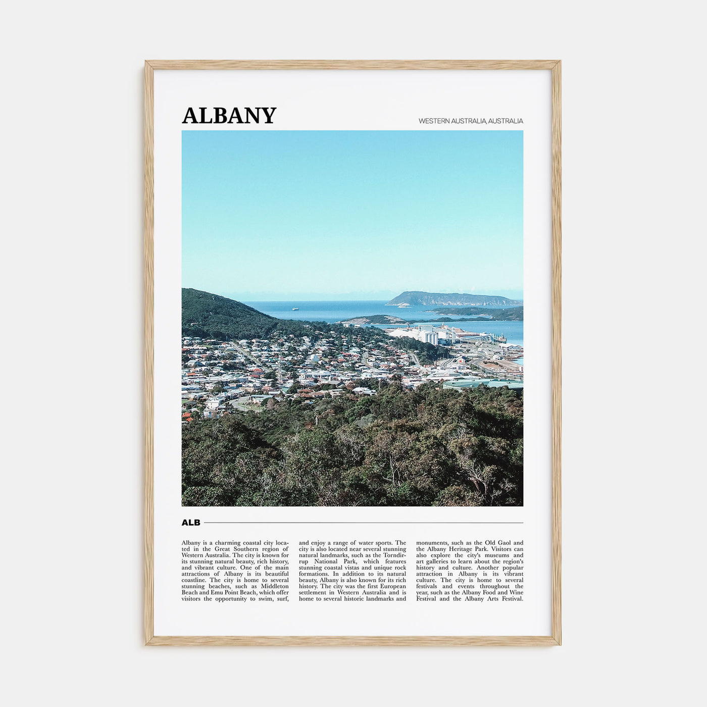 Albany, Australia Travel Color Poster