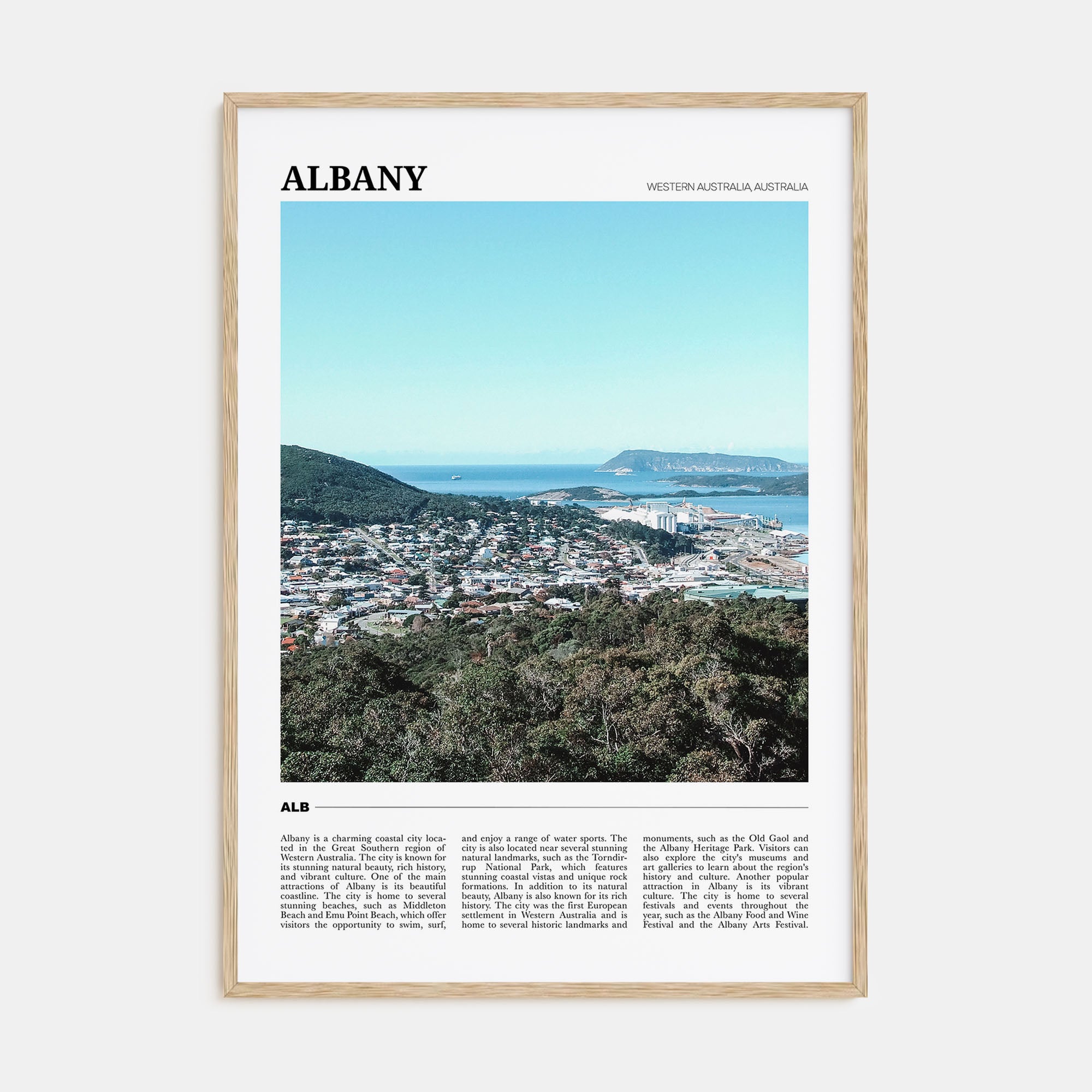 Albany, Australia Travel Color Poster