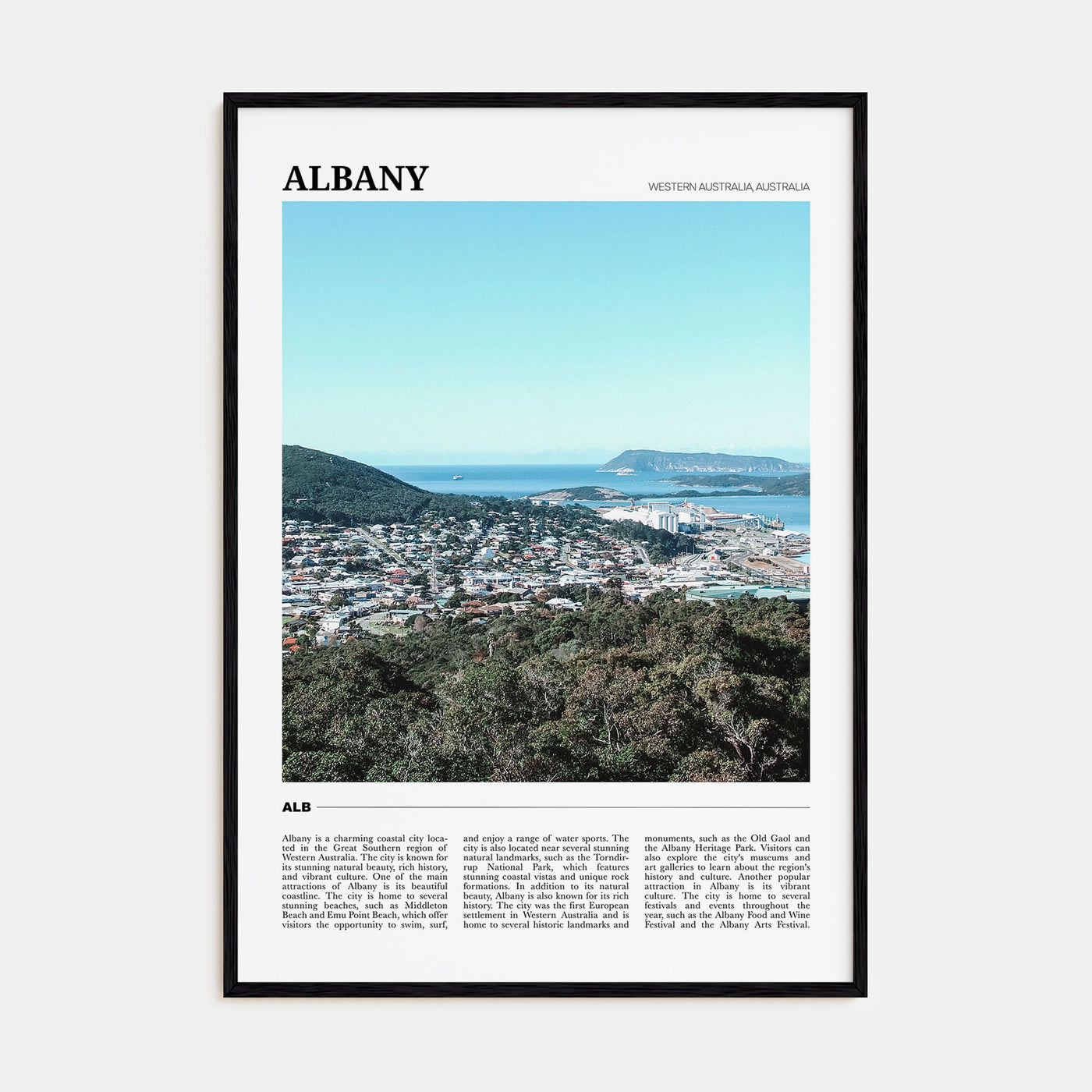 Albany, Australia Travel Color Poster
