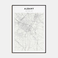 Albany, New York Map Portrait Poster
