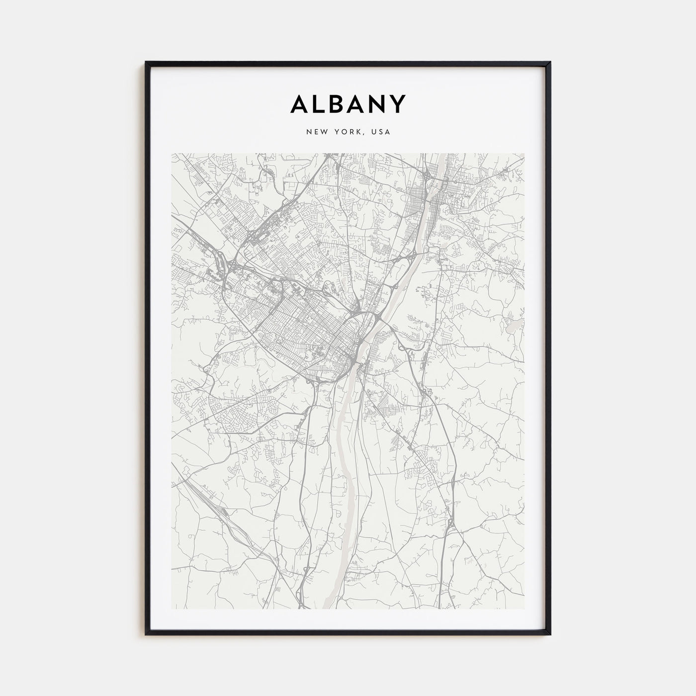 Albany, New York Map Portrait Poster