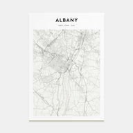 Albany, New York Map Portrait Poster