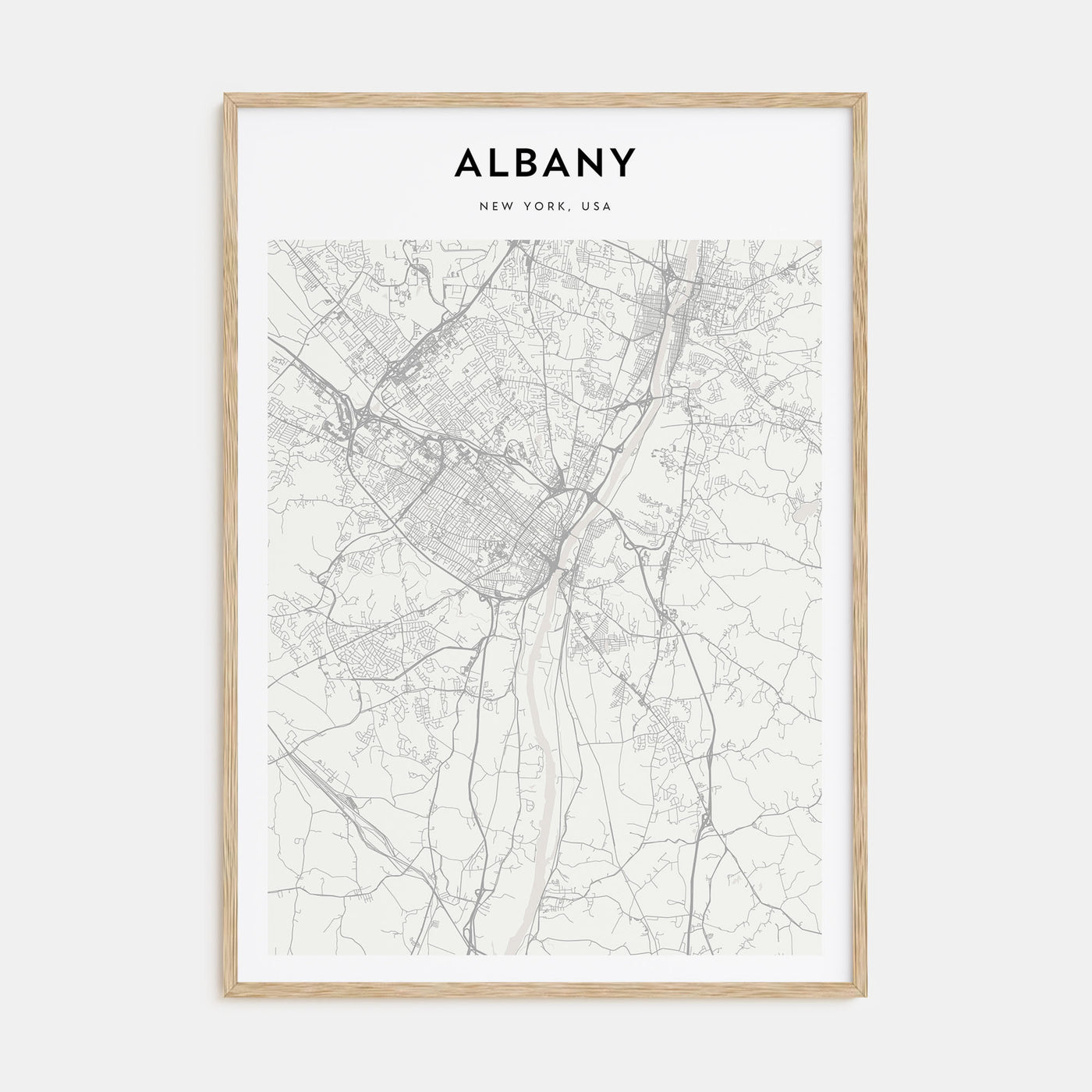 Albany, New York Map Portrait Poster