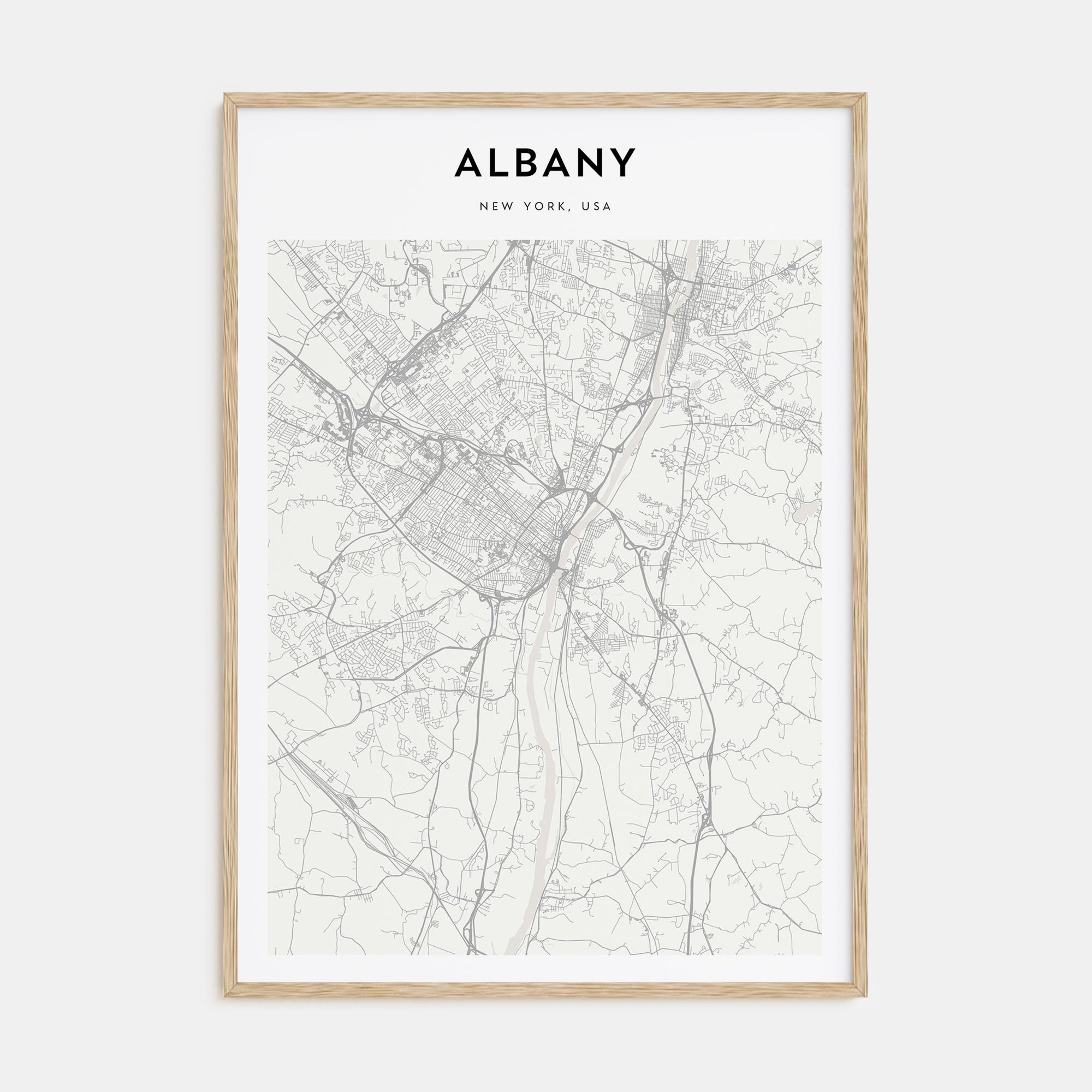 Albany, New York Map Portrait Poster