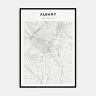 Albany, New York Map Portrait Poster