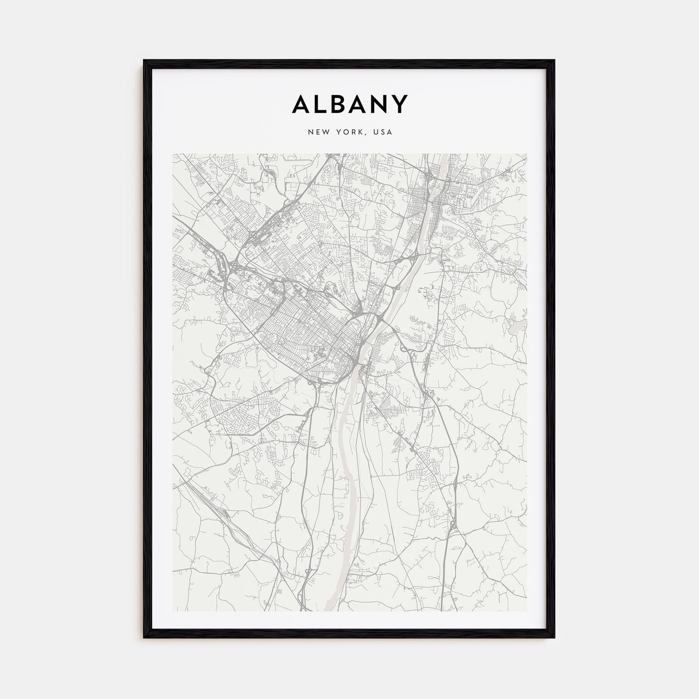Albany, New York Map Portrait Poster